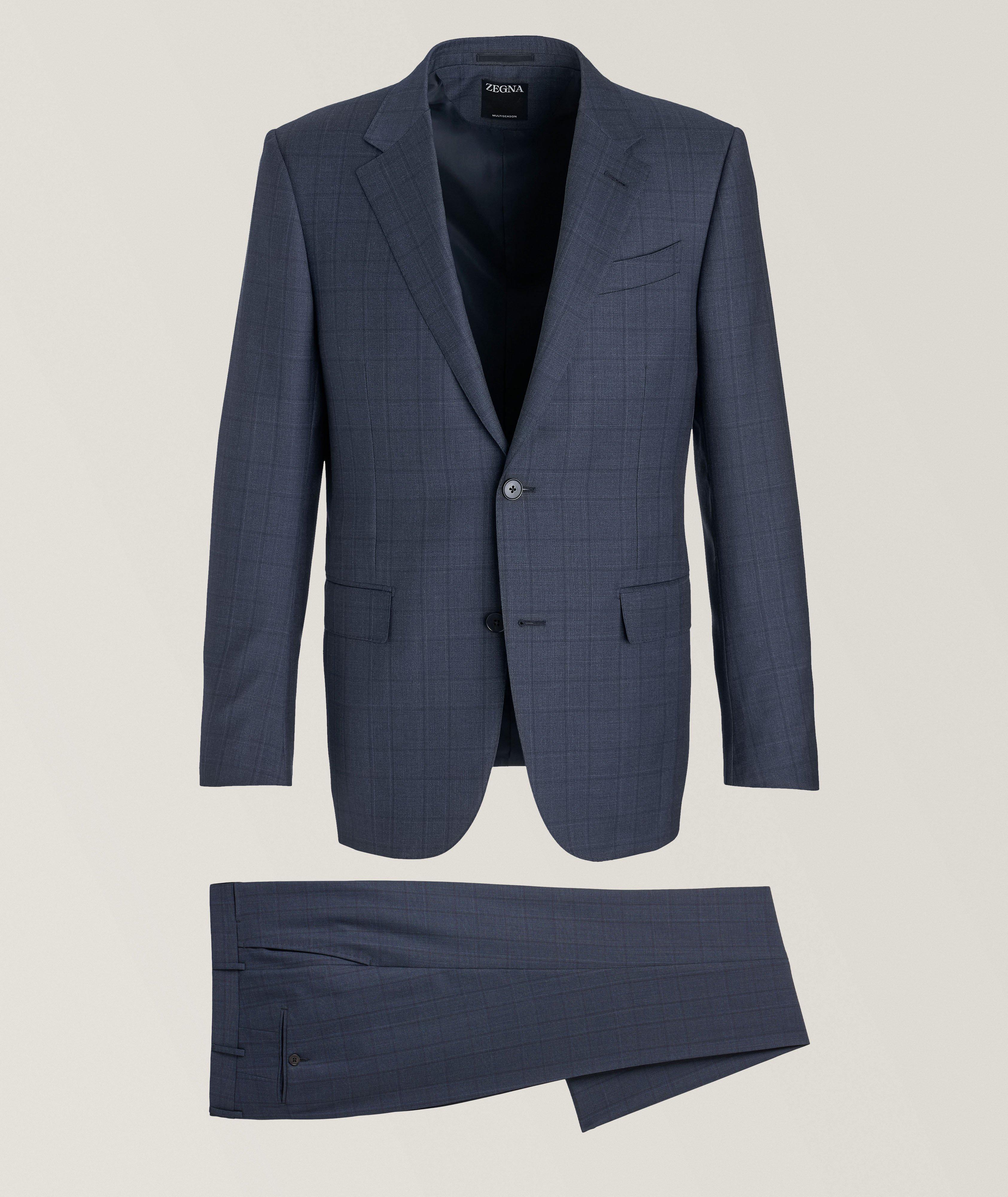 Sartorial Multiseason Windowpane Milano Wool Suit  image 0