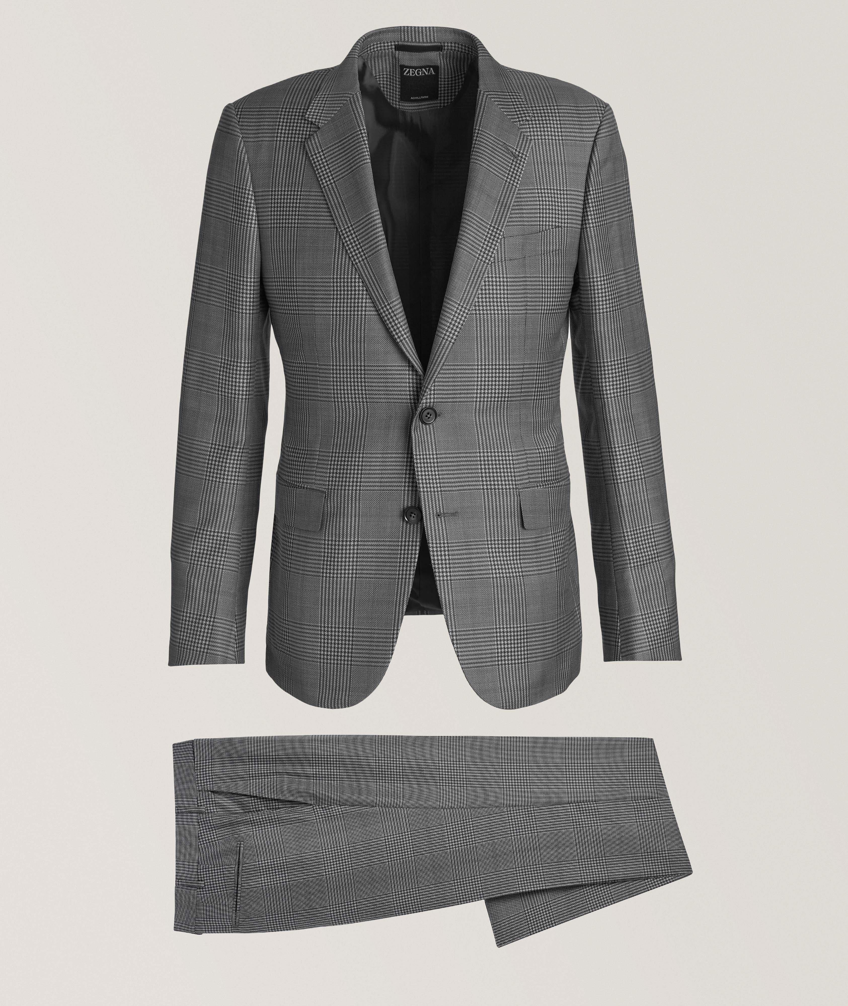 Fitted Houndstooth AchillFarm Wool-Silk Suit image 0