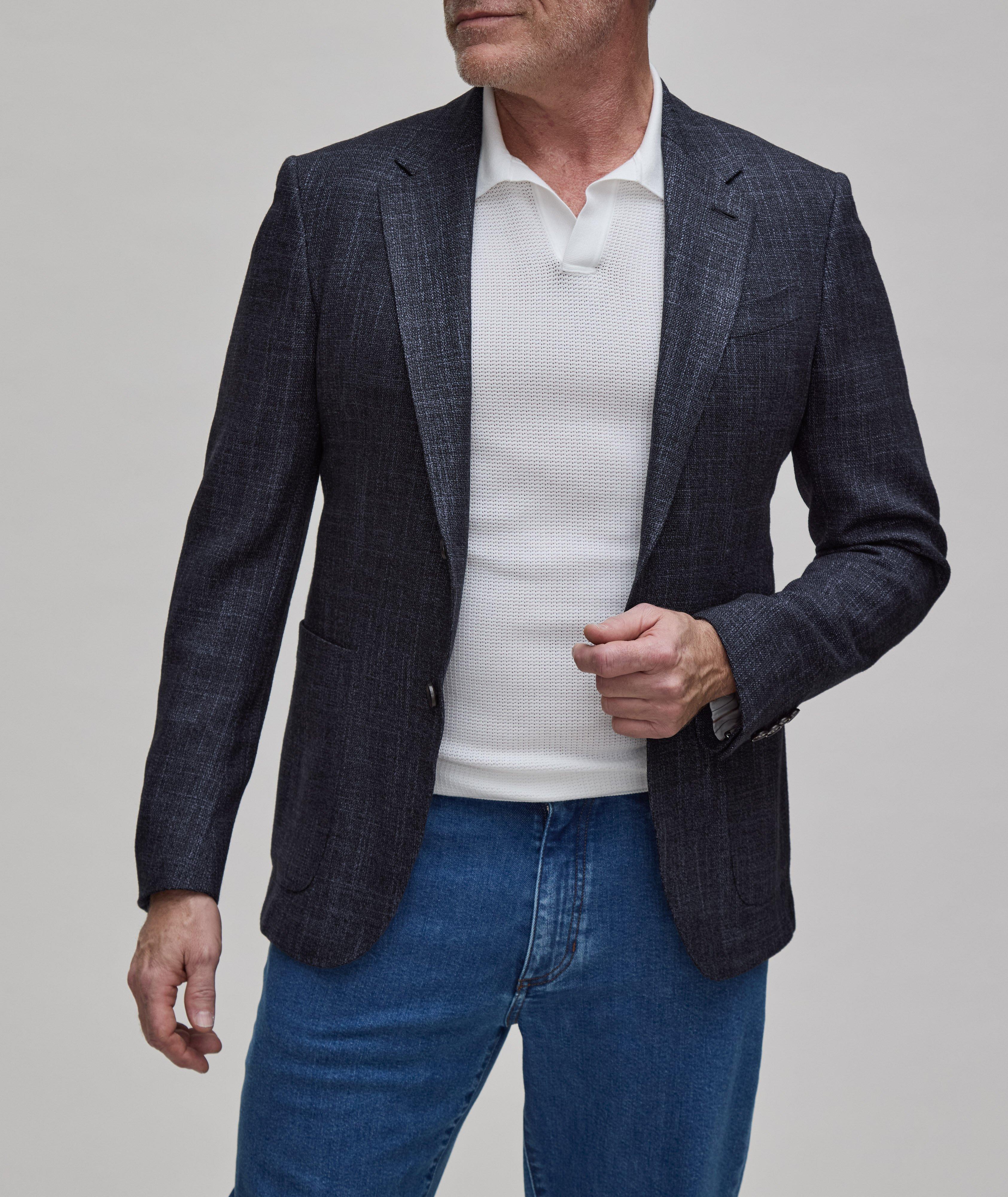 Textured Wool-Silk Sport Jacket image 1