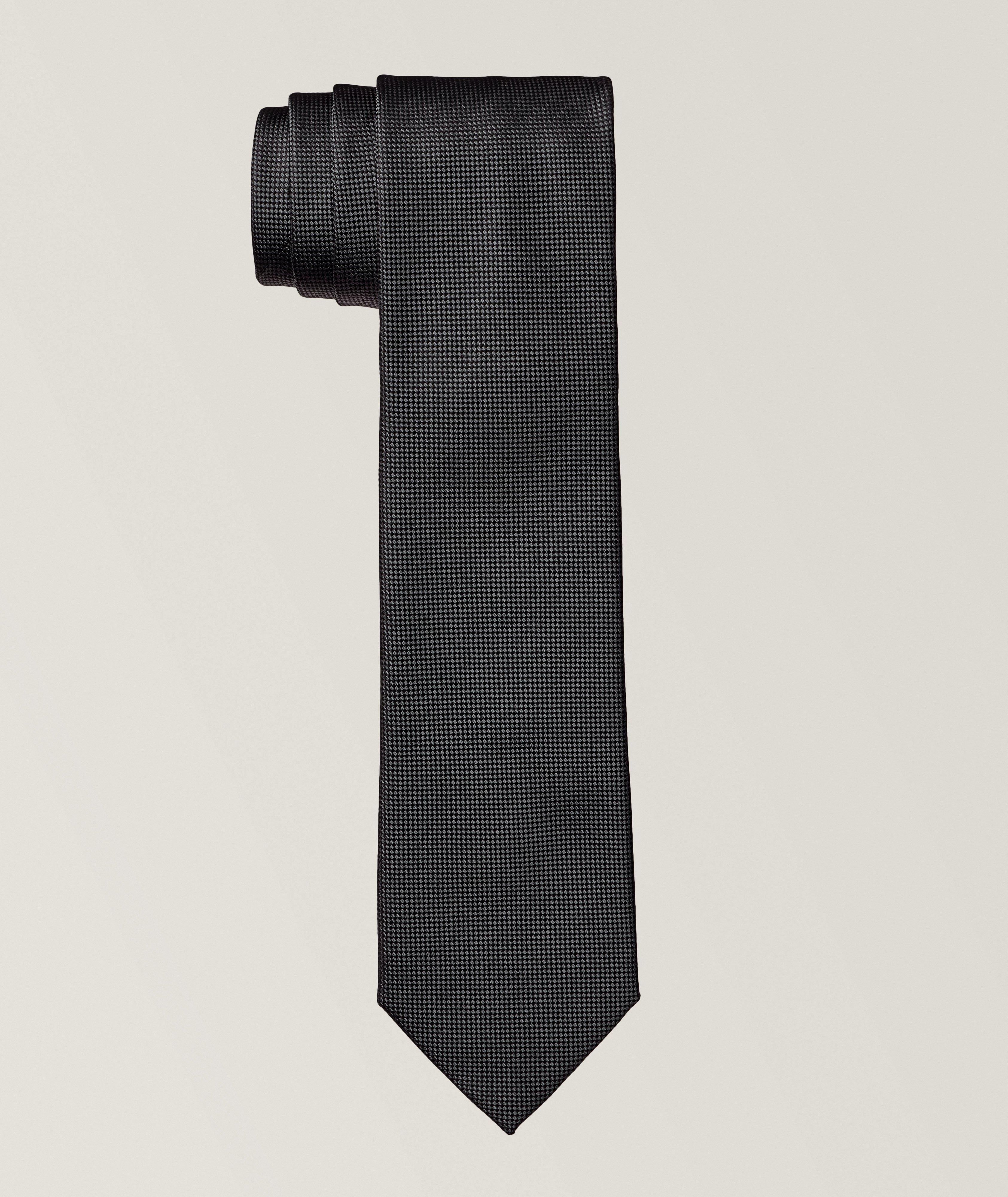 Microminiature Geometric Silk Tie  image 0