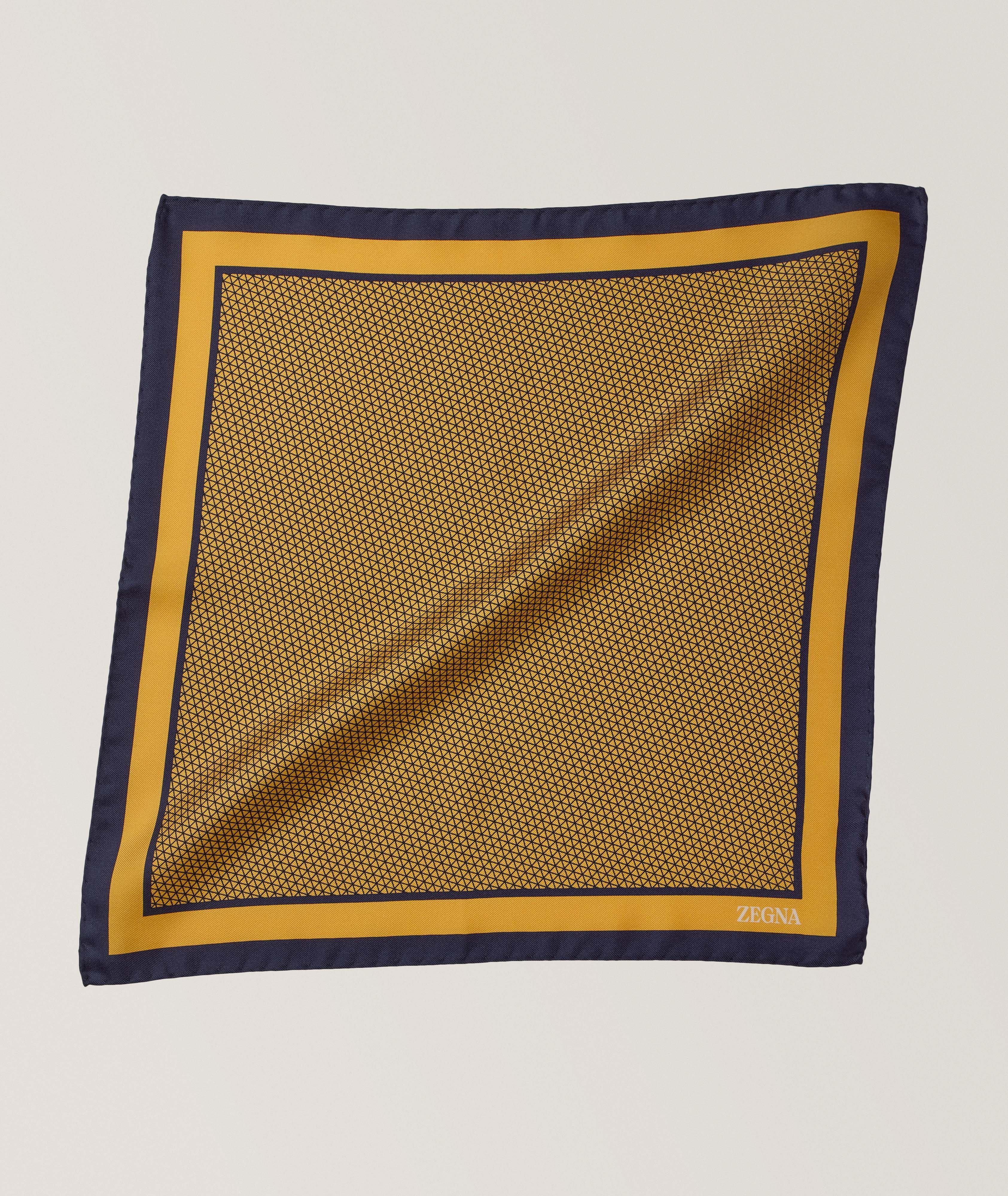 Geometric Neat Silk Pocket Square  image 0