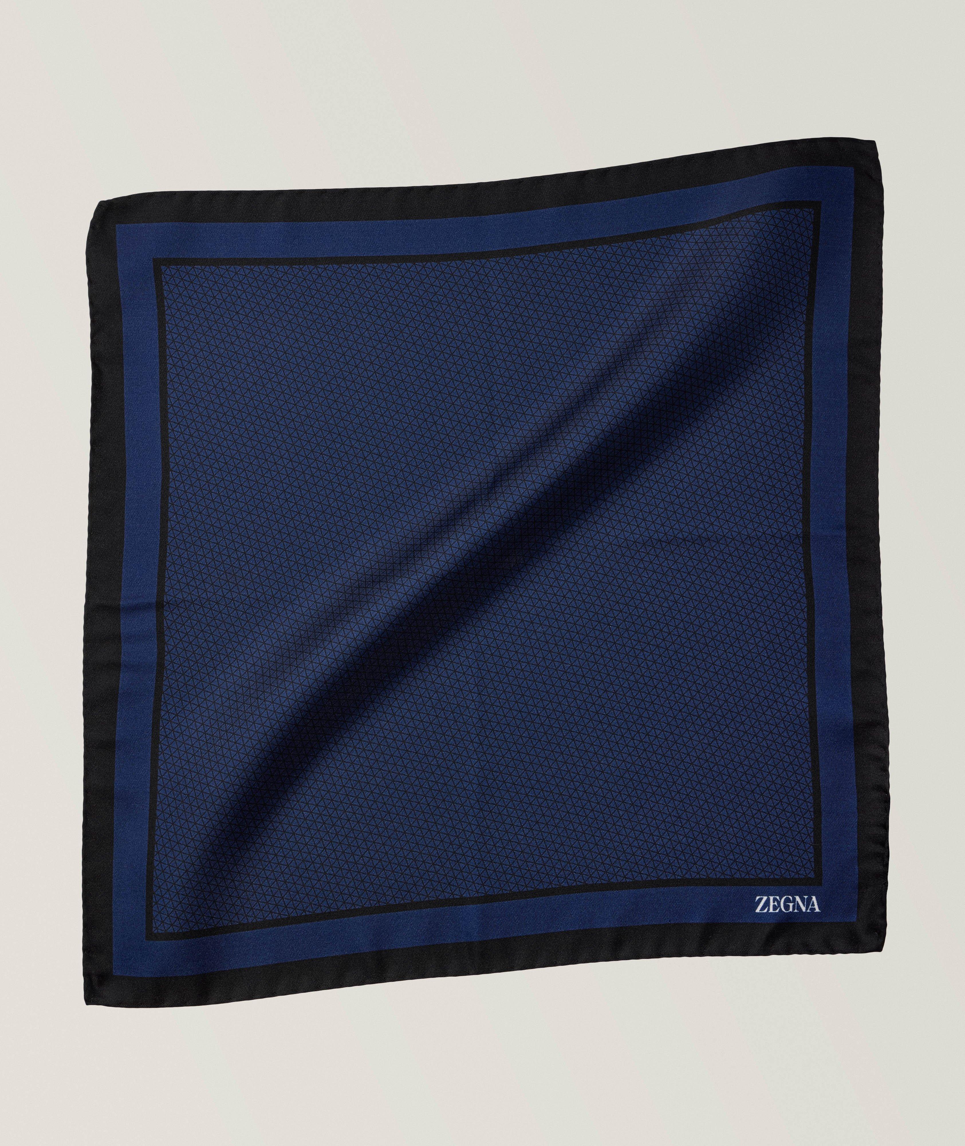 Geometric Neat Silk Pocket Square  image 0