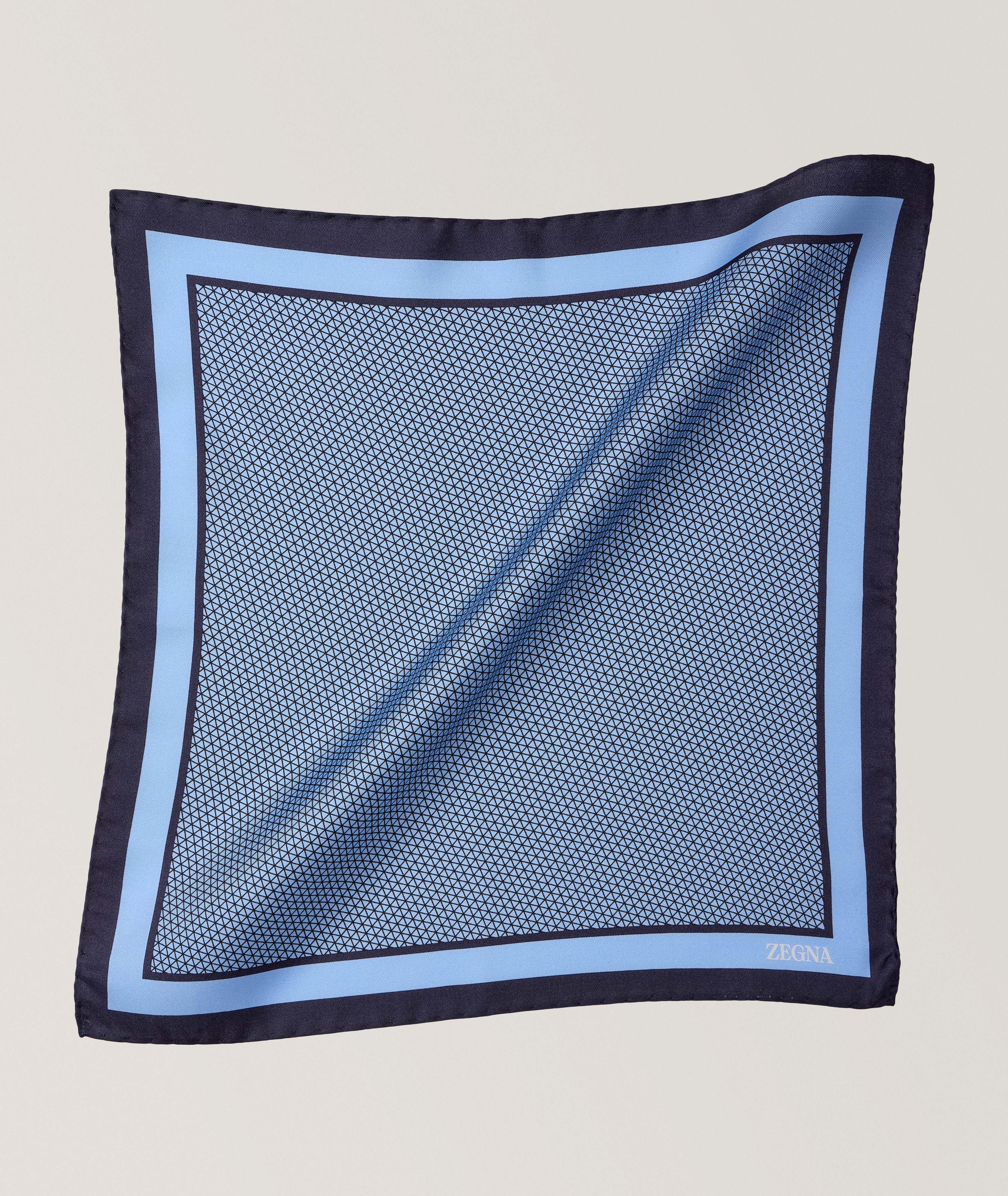 Geometric Neat Silk Pocket Square image 0