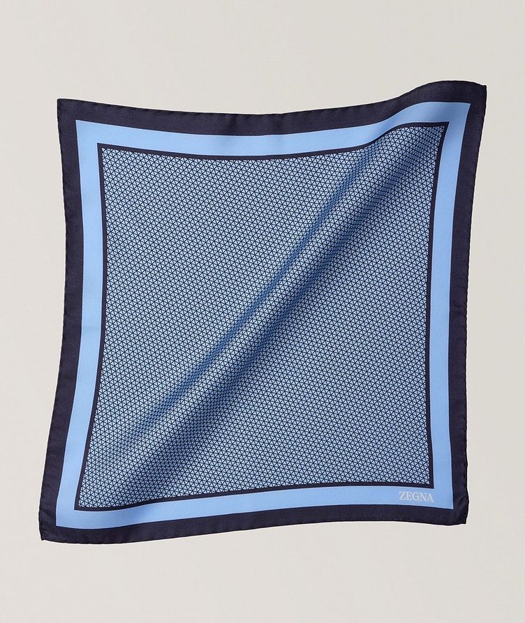 Geometric Neat Silk Pocket Square image 0