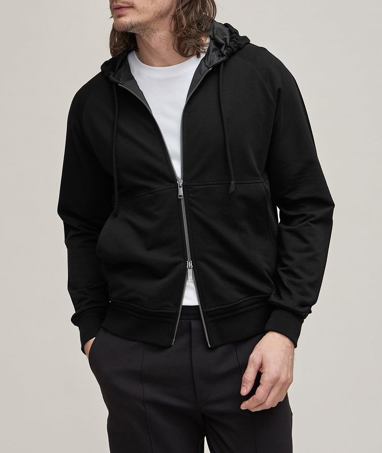 Stretch-Cotton Hooded Sweater image 1