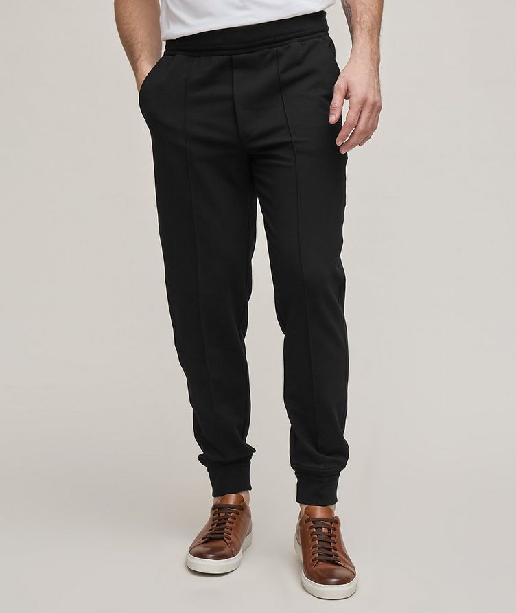 Pleated Stretch-Cotton Joggers image 1