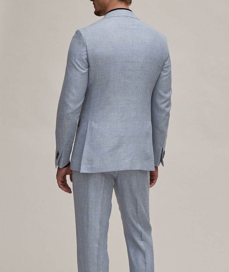 Natural Prince of Wales Textured Wool, Linen & Silk Suit image 2