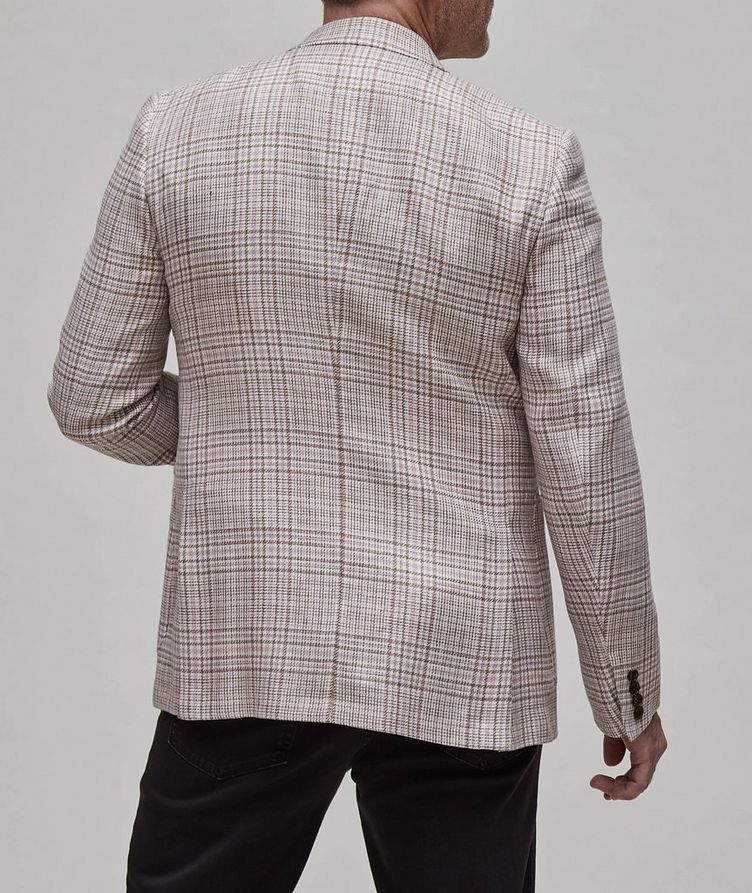 Natural Crossover Textured Linen, Wool & Silk Sport Jacket  image 2