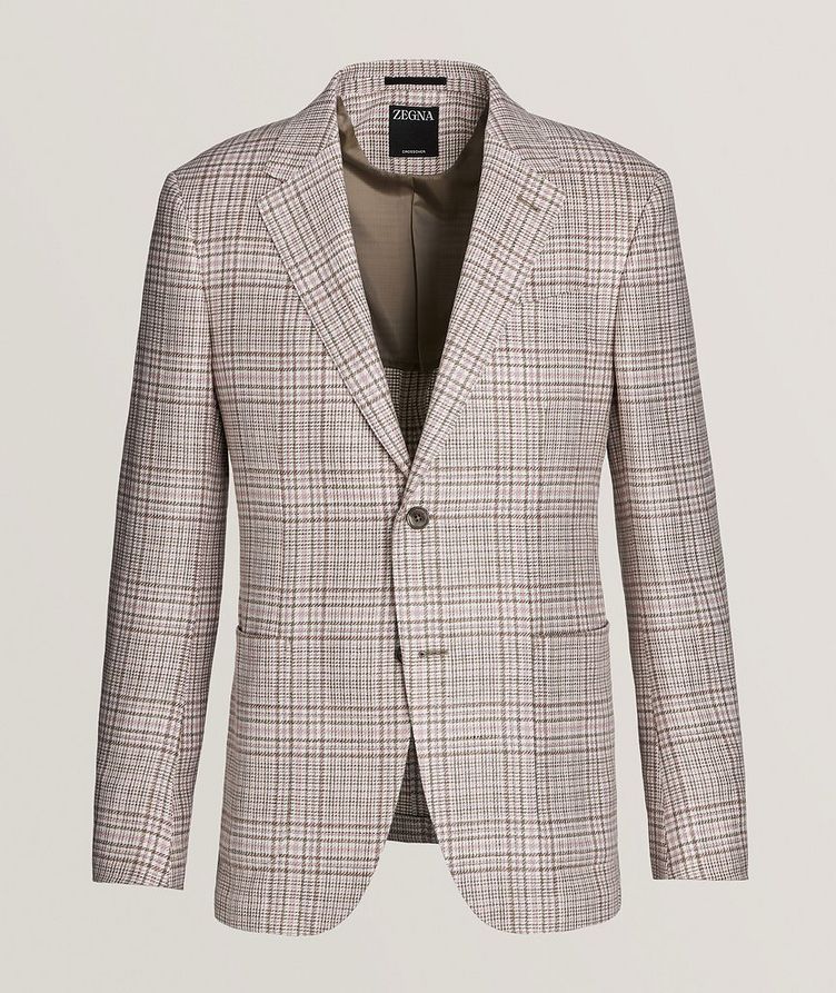 Natural Crossover Textured Linen, Wool & Silk Sport Jacket  image 0