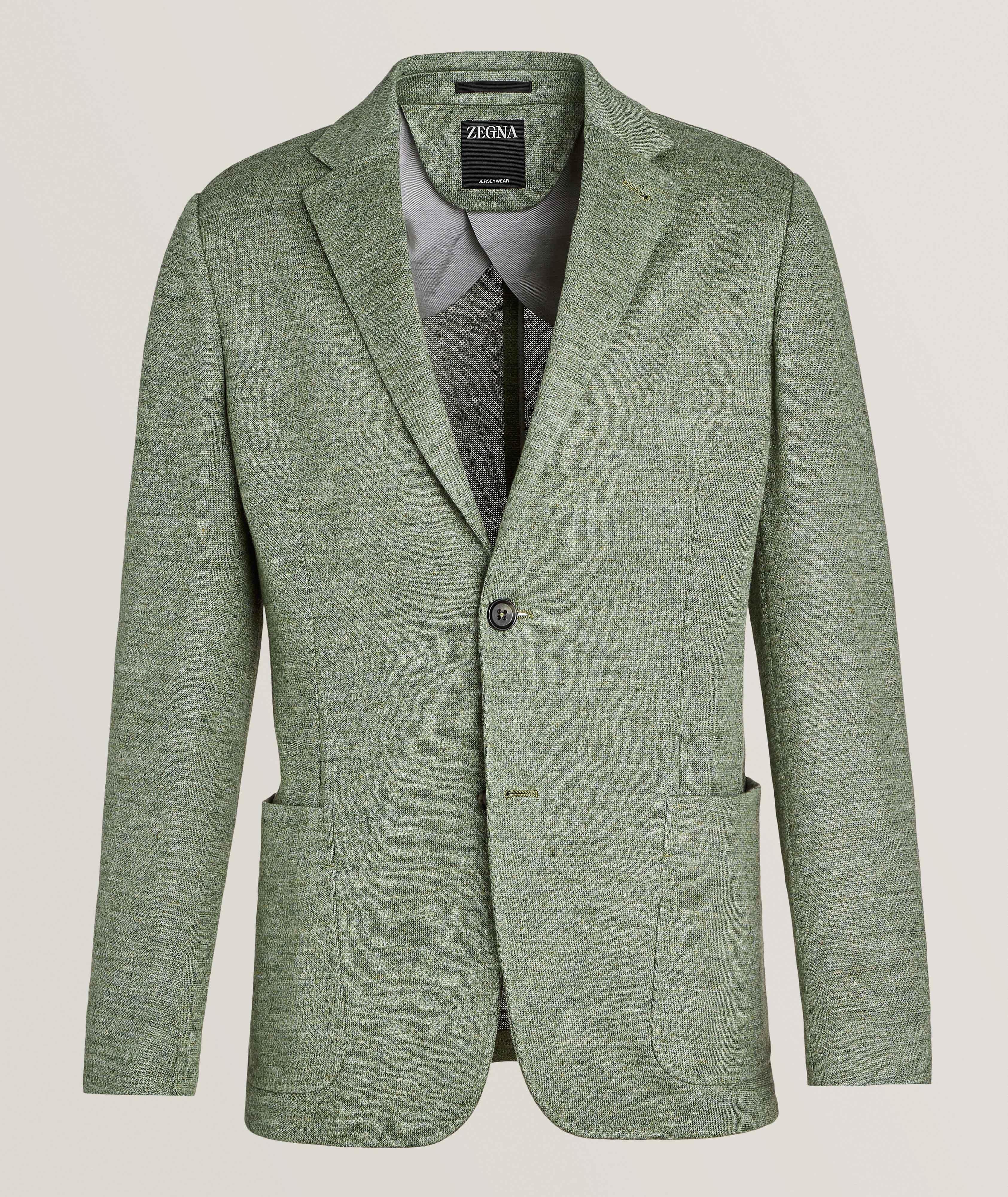 Veston-cardigan en lin, collection Jerseywear image 0