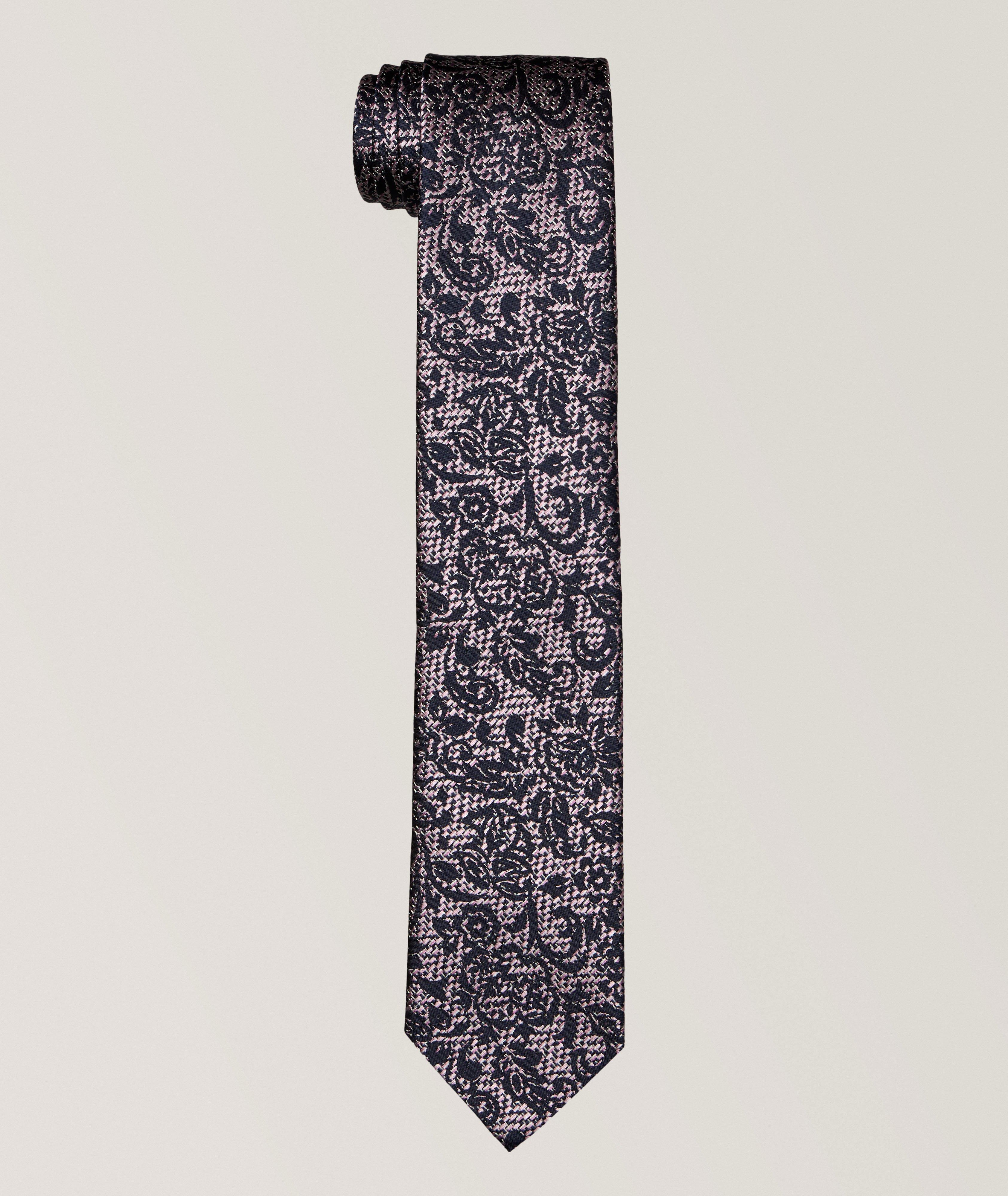 Floral Jacquard Silk Tie  image 0