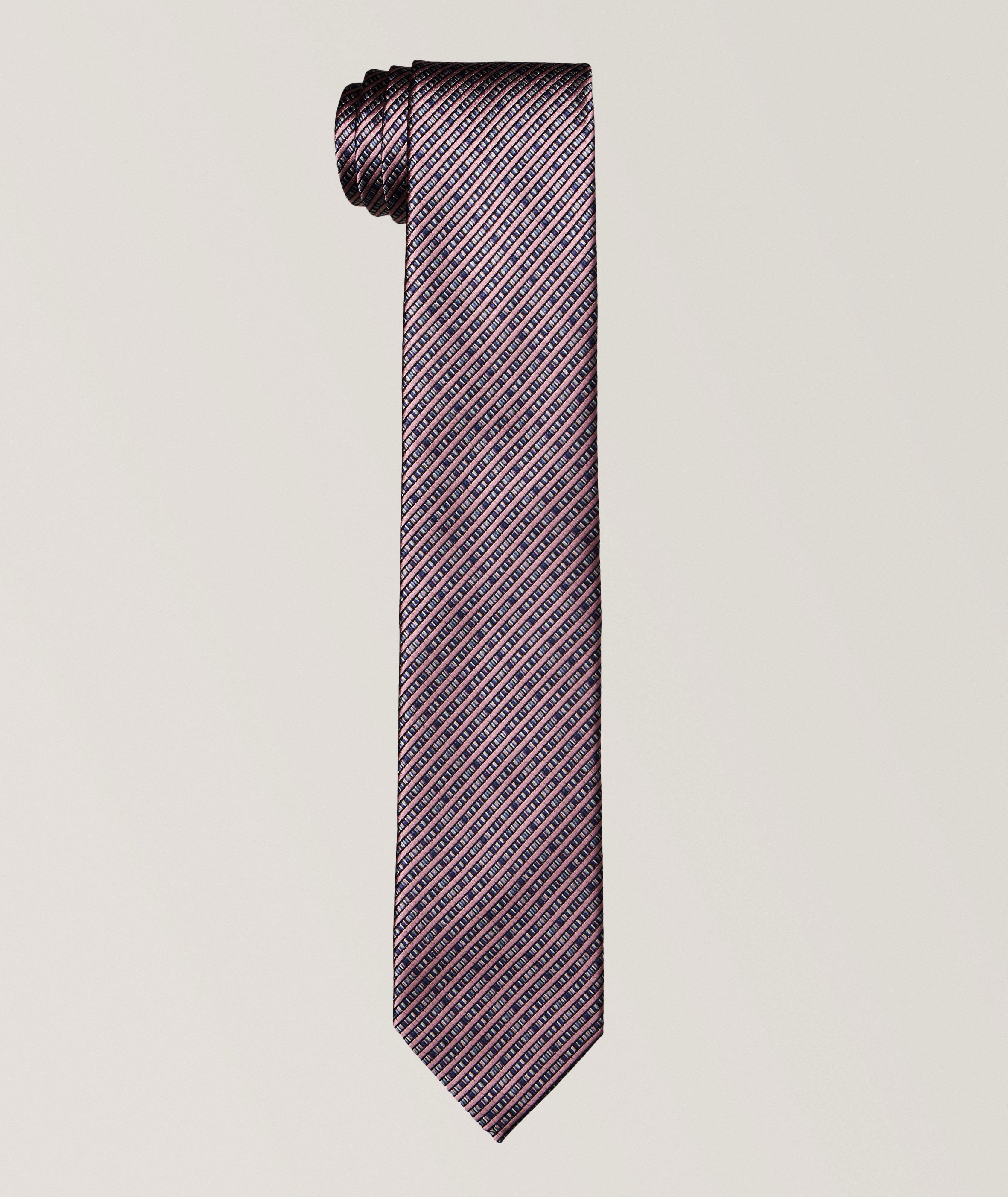 Linear Jacquard Silk Tie  image 0