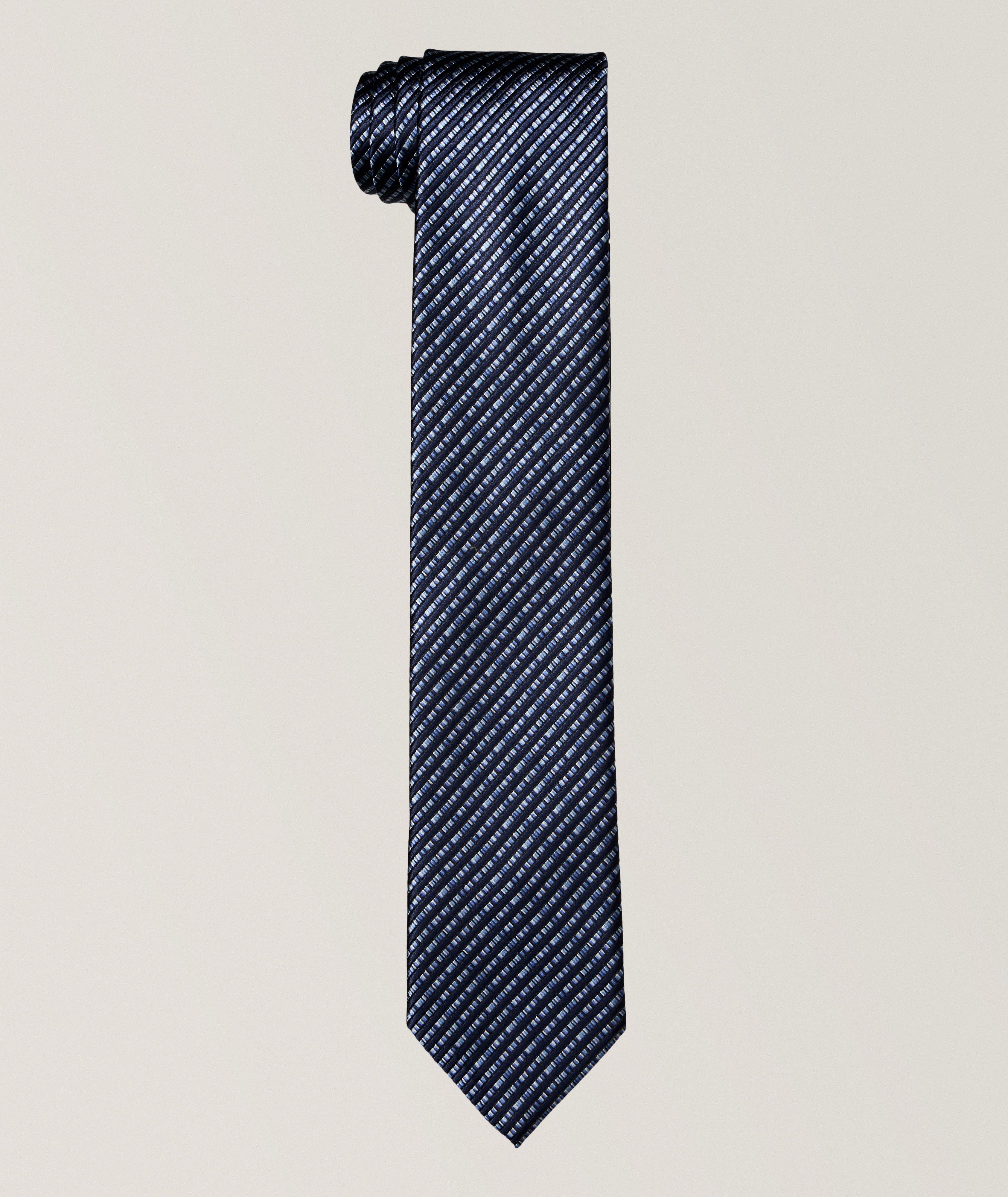 Linear Jacquard Silk Tie  image 0