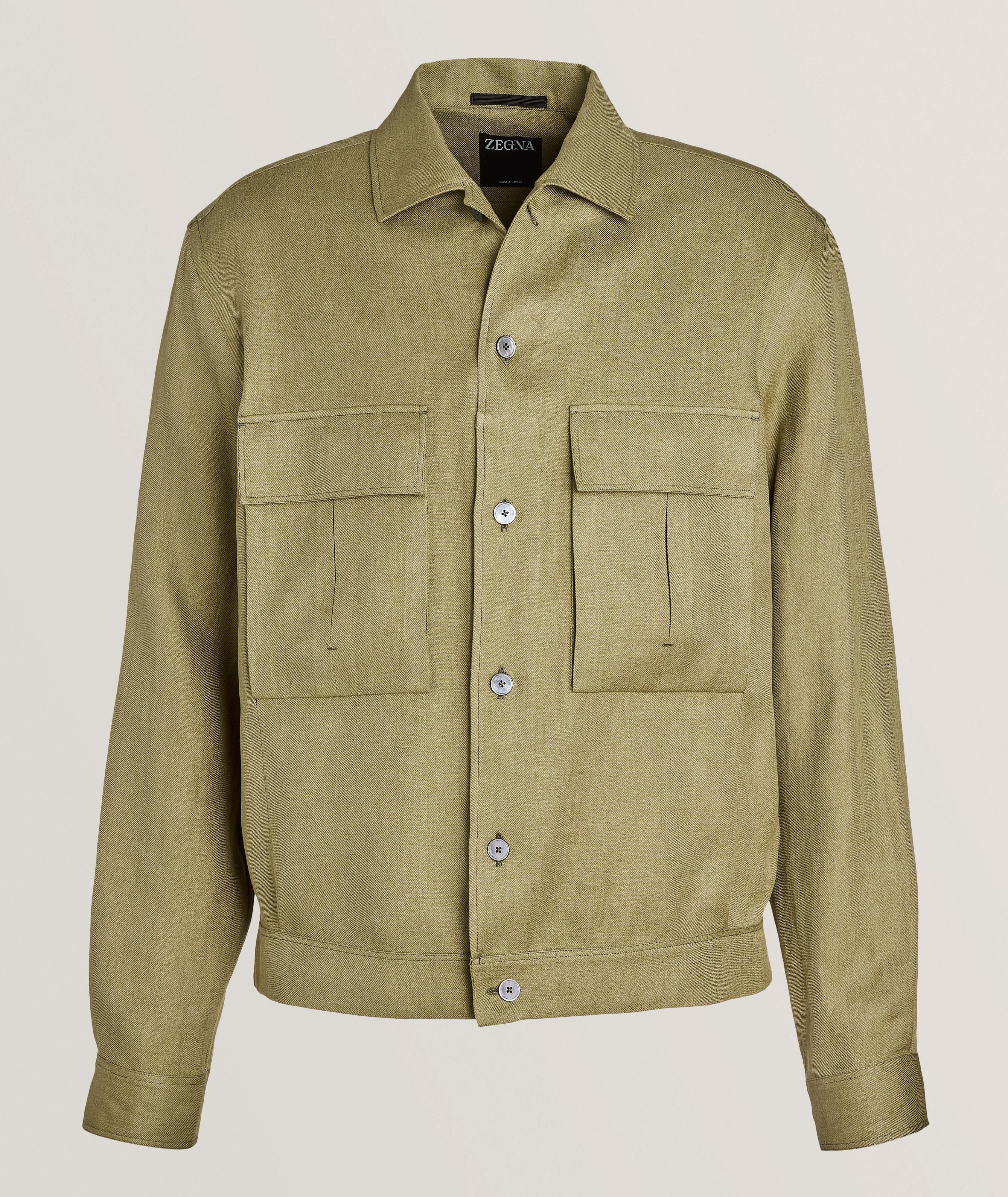 Zegna Oasi Lino Collection Overshirt 