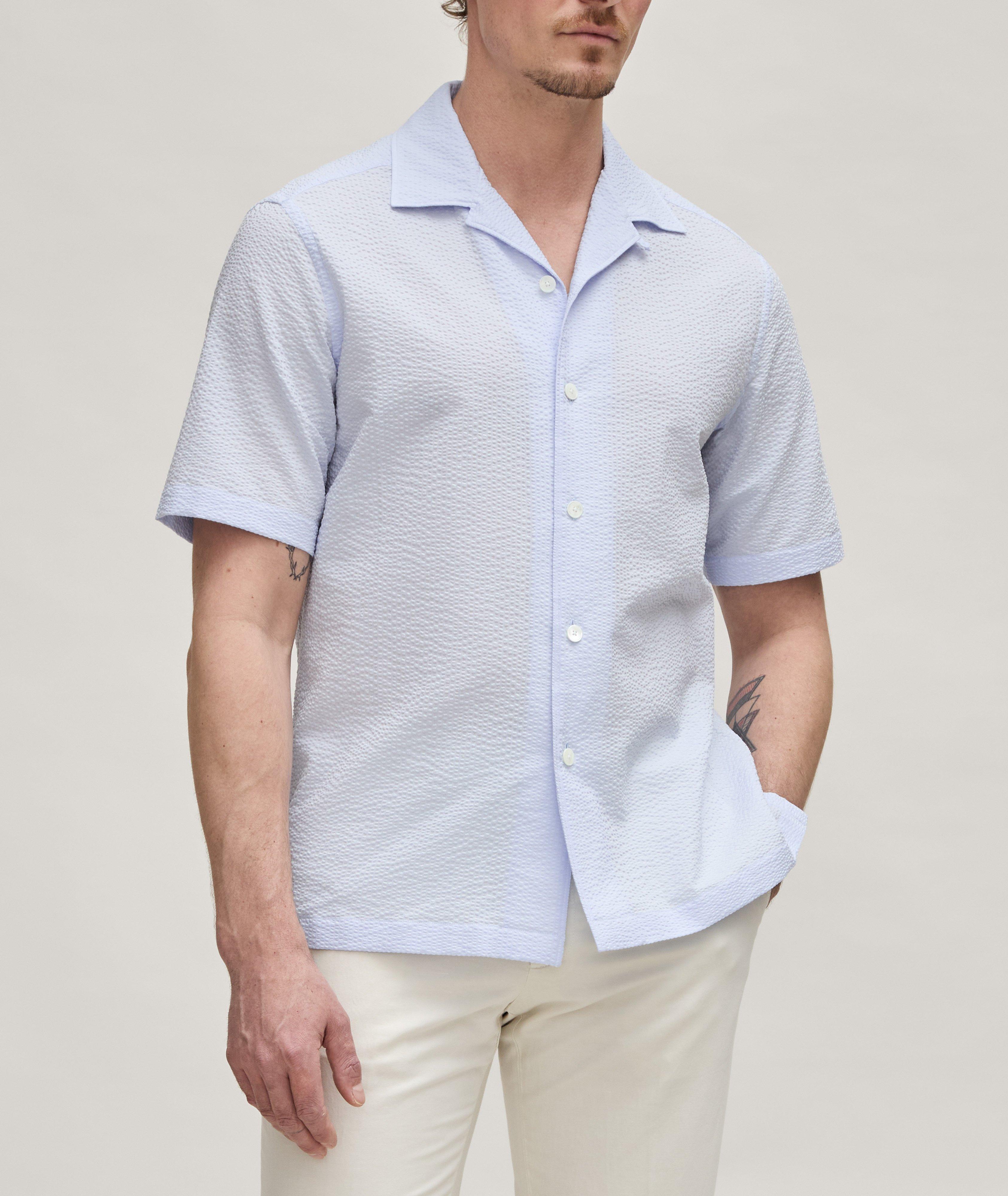 Textured Pure Cotton Camp Shirt image 1