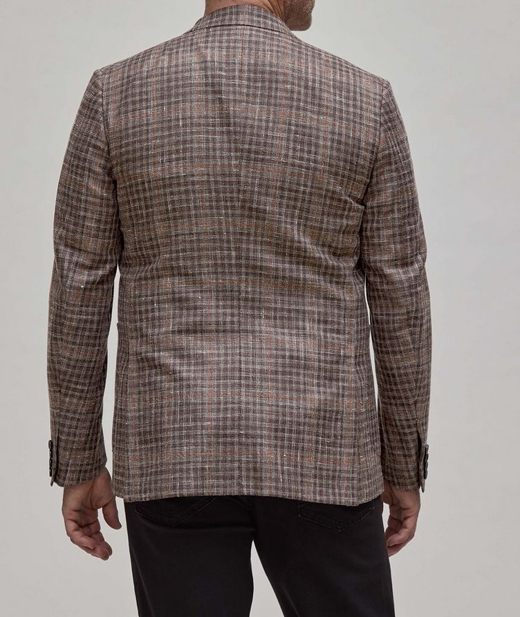 Natural Checkered Wool-Blend Sport Jacket image 2