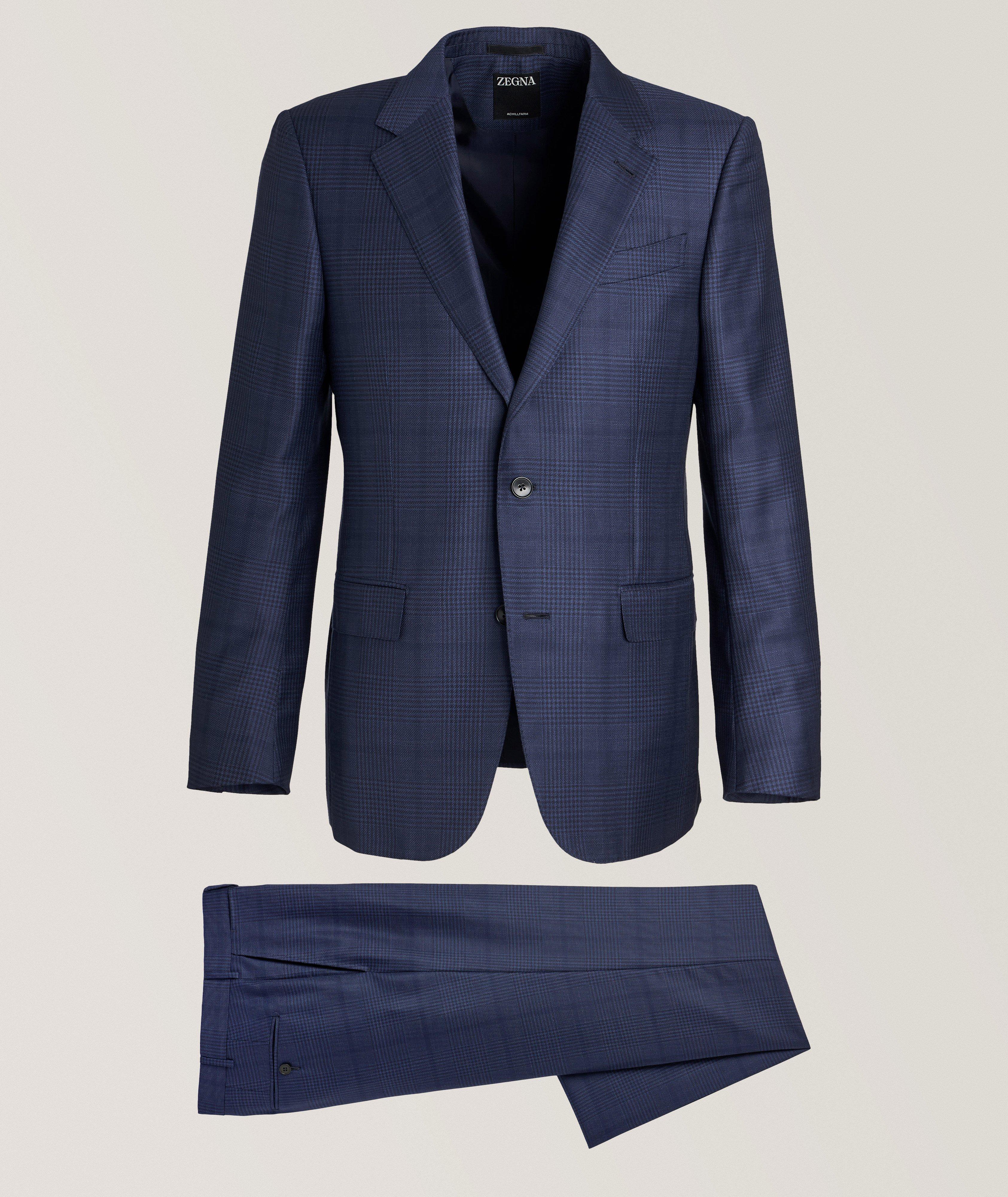 Sartorial AchillFarm Glen Check Wool-Silk Suit