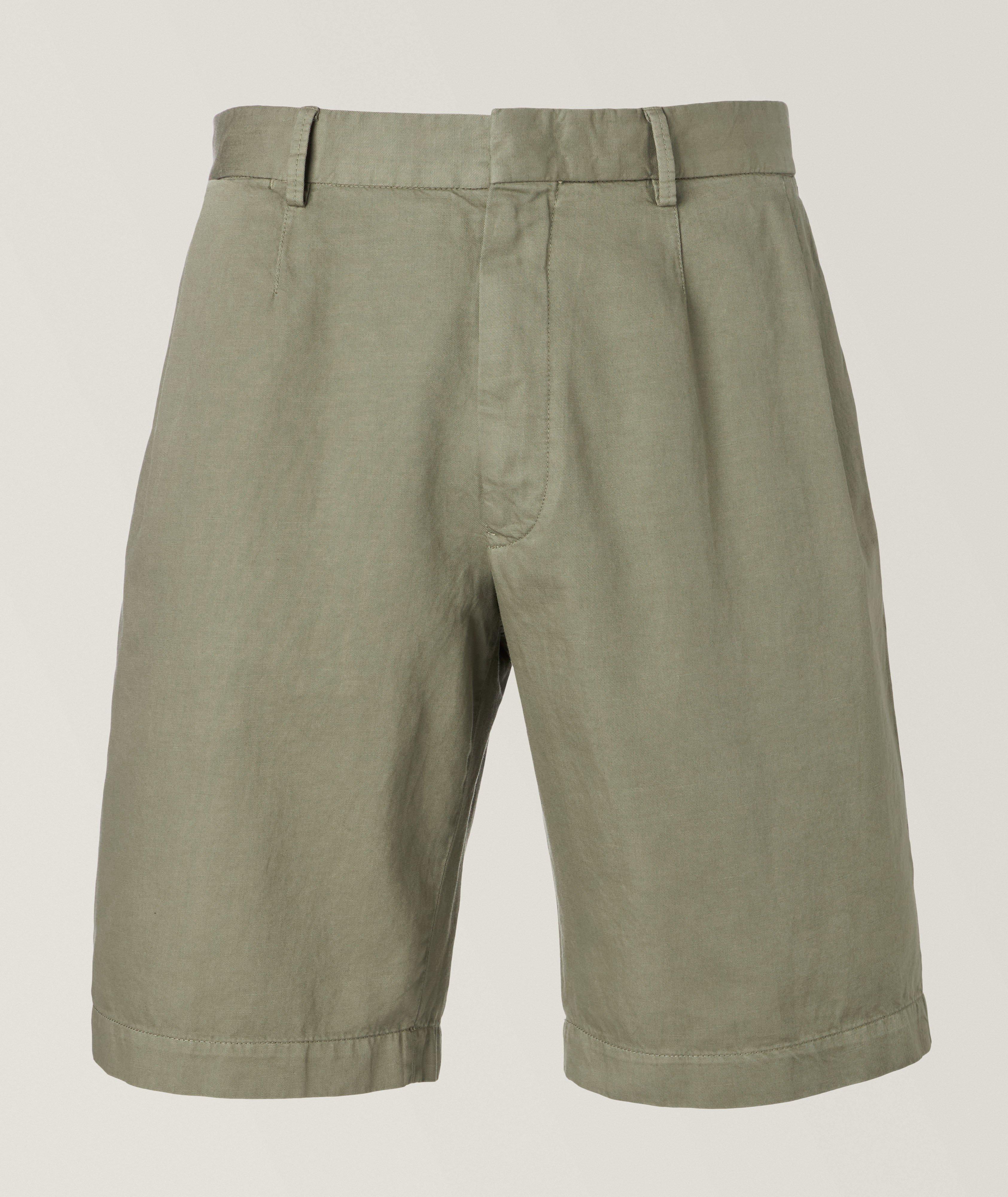 Zegna Cotton-Linen Summer Chino Shorts