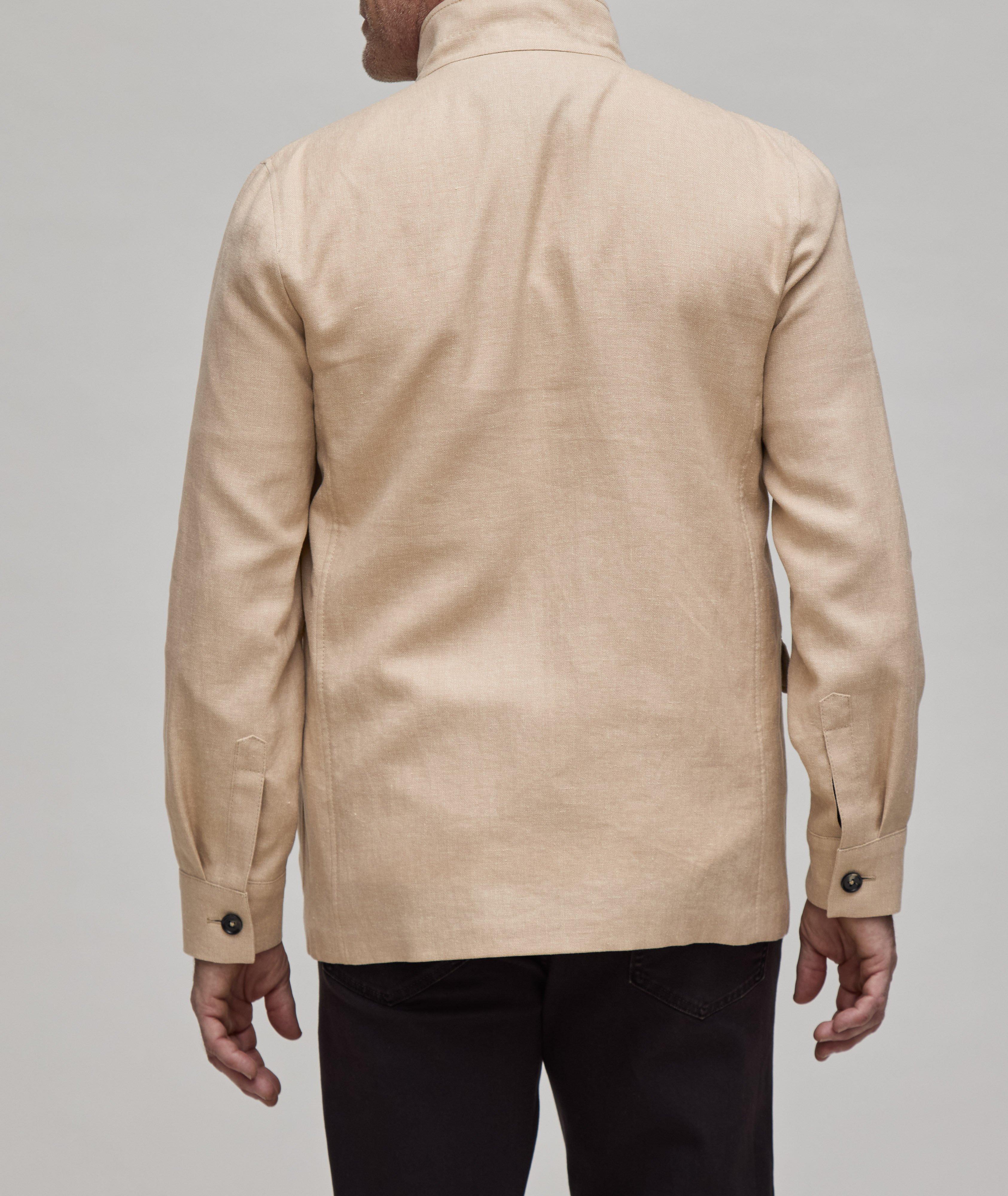Veste-chemise de style ouvrier en lin et en laine image 2