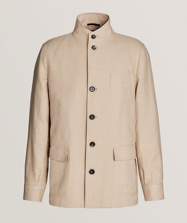 Mélange Linen-Wool Chore Jacket image 0