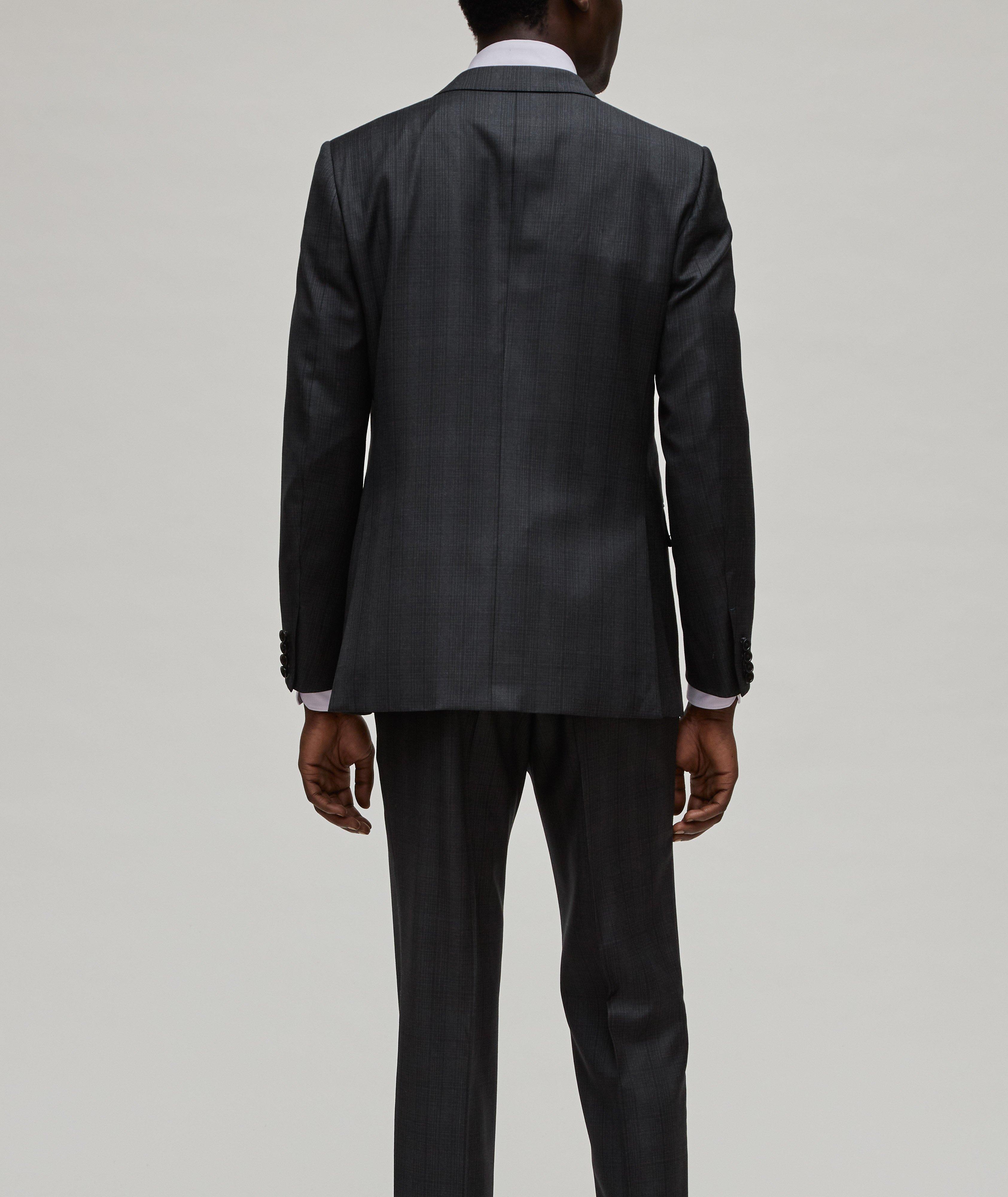 Woman's dark gray 100% virgin wool Milano trouser suit in Grey