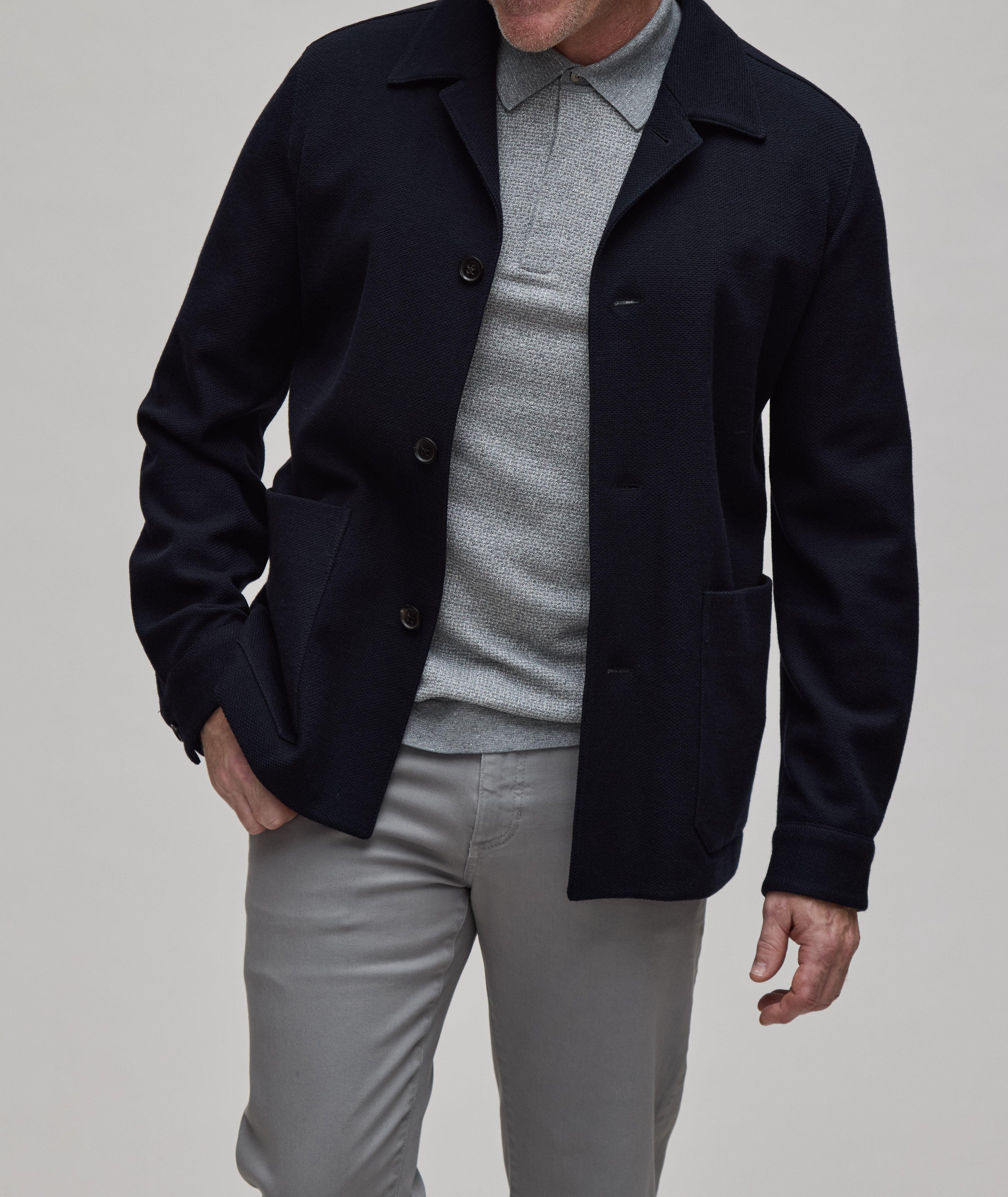 Veste-chemise de style ouvrier en laine et en coton image 1