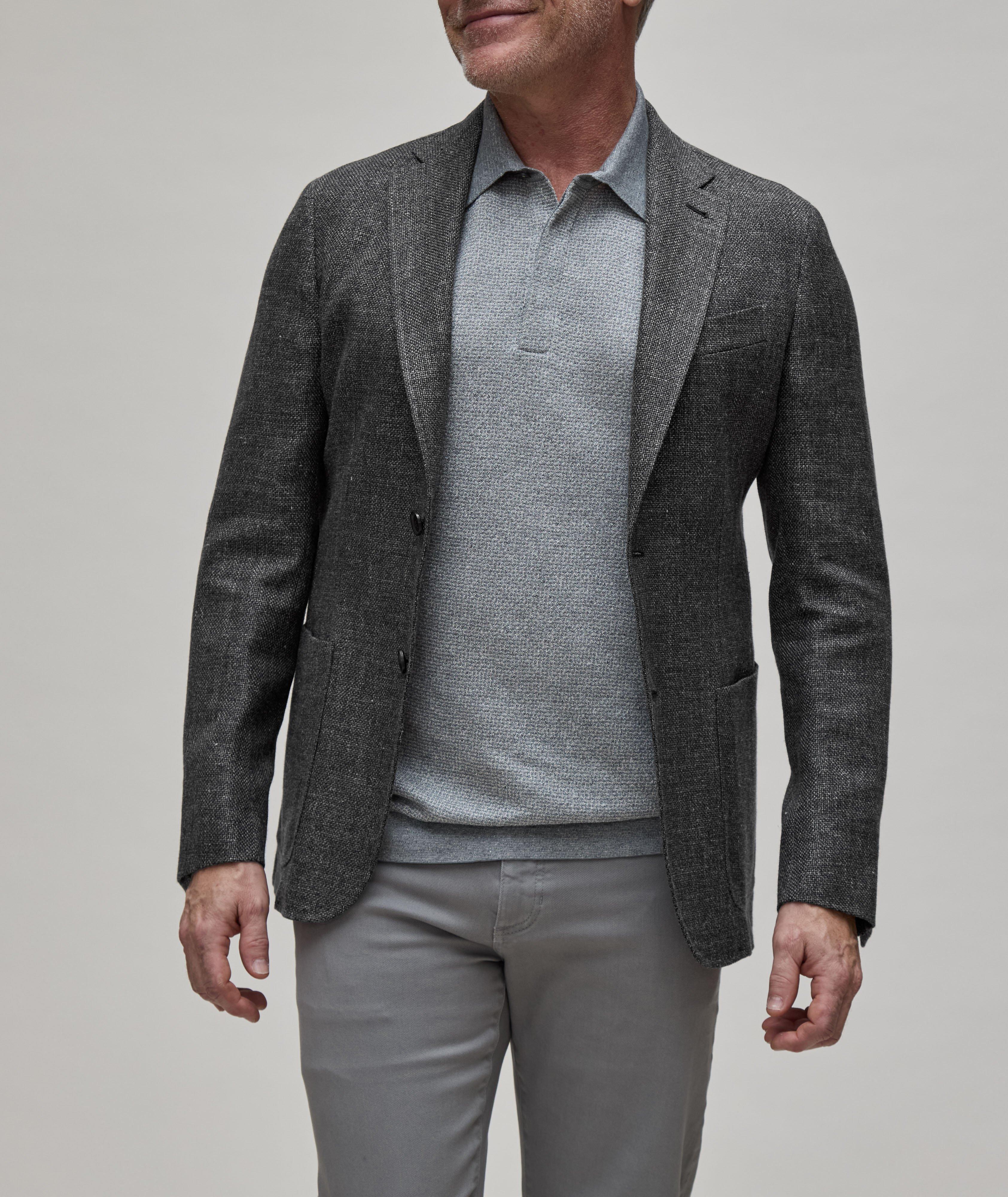 Textured Wool-Linen Sport Jacket image 1