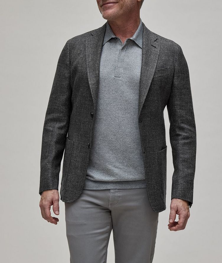 Textured Wool-Linen Sport Jacket image 1