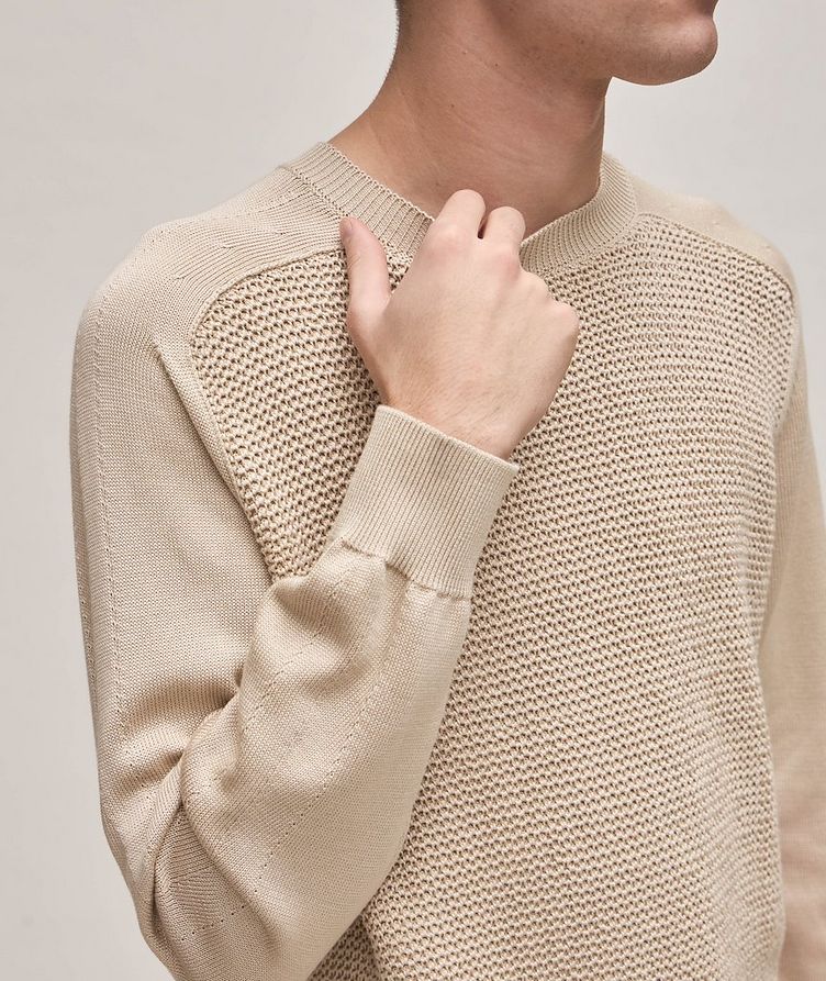 Multi-Stitched Cotton-Silk Sweater  image 3