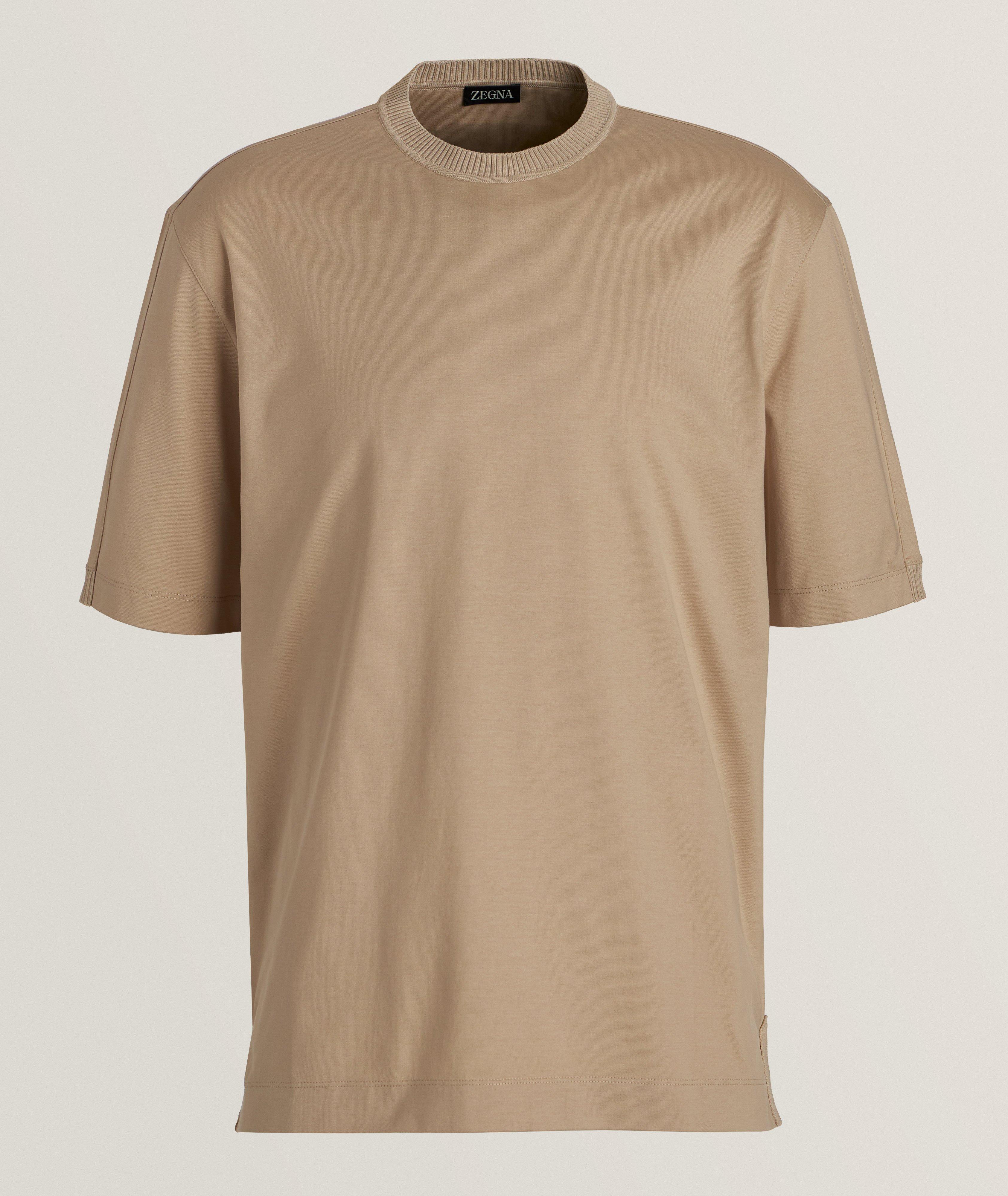 T-shirt en coton de coupe décontractée image 0