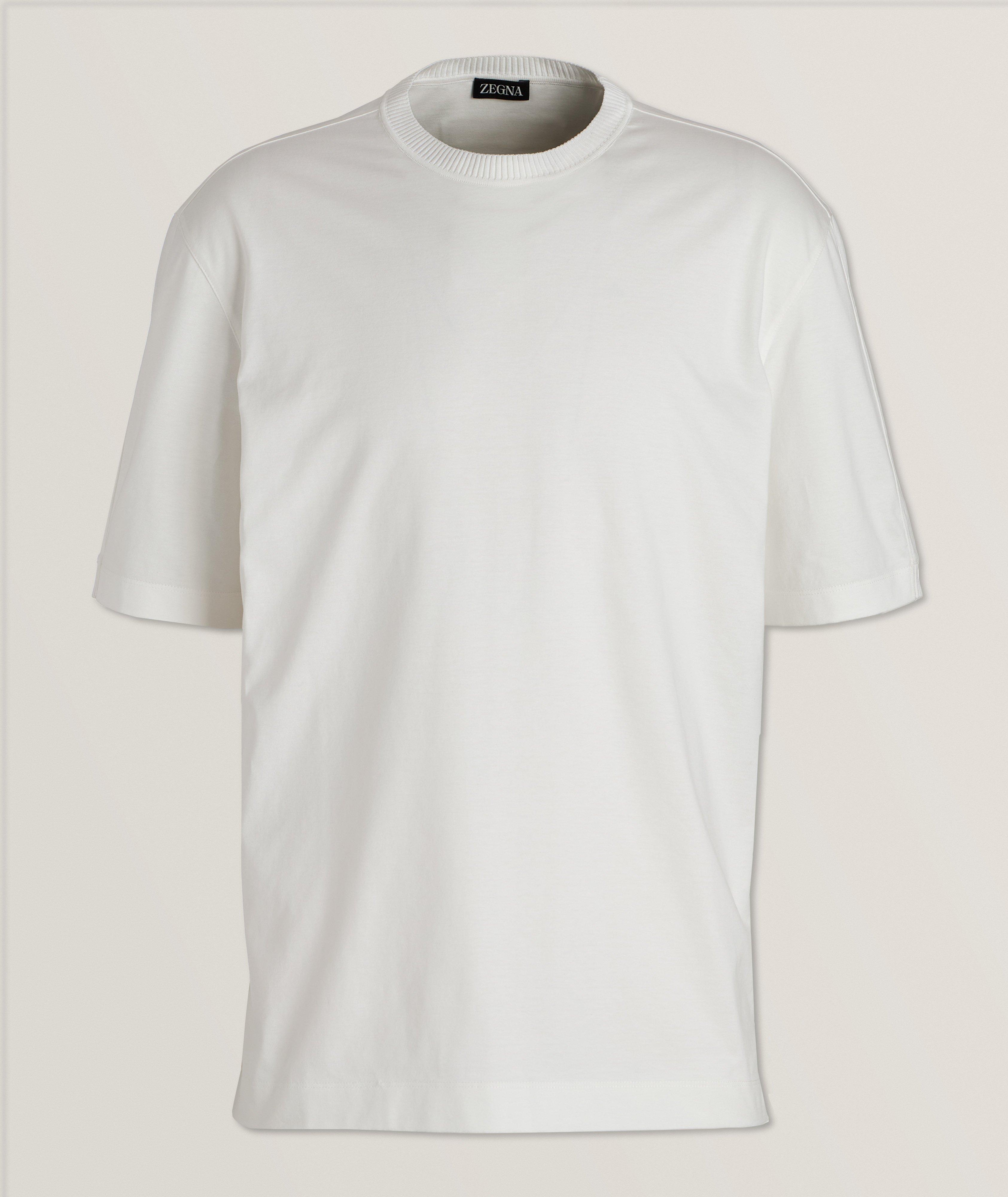 T-shirt en coton de coupe décontractée image 0