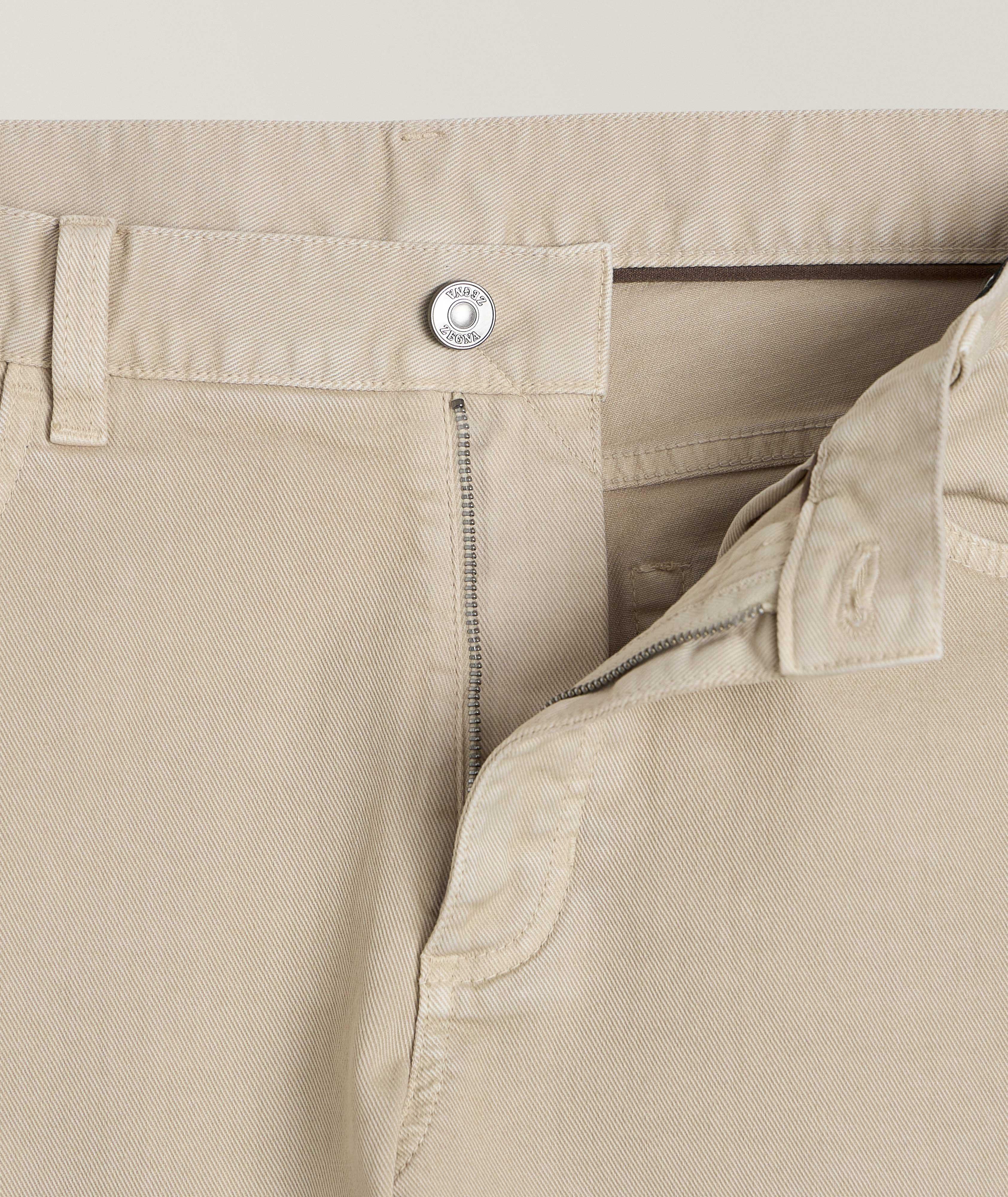 Pantalon en coton extensible de coupe amincie image 1