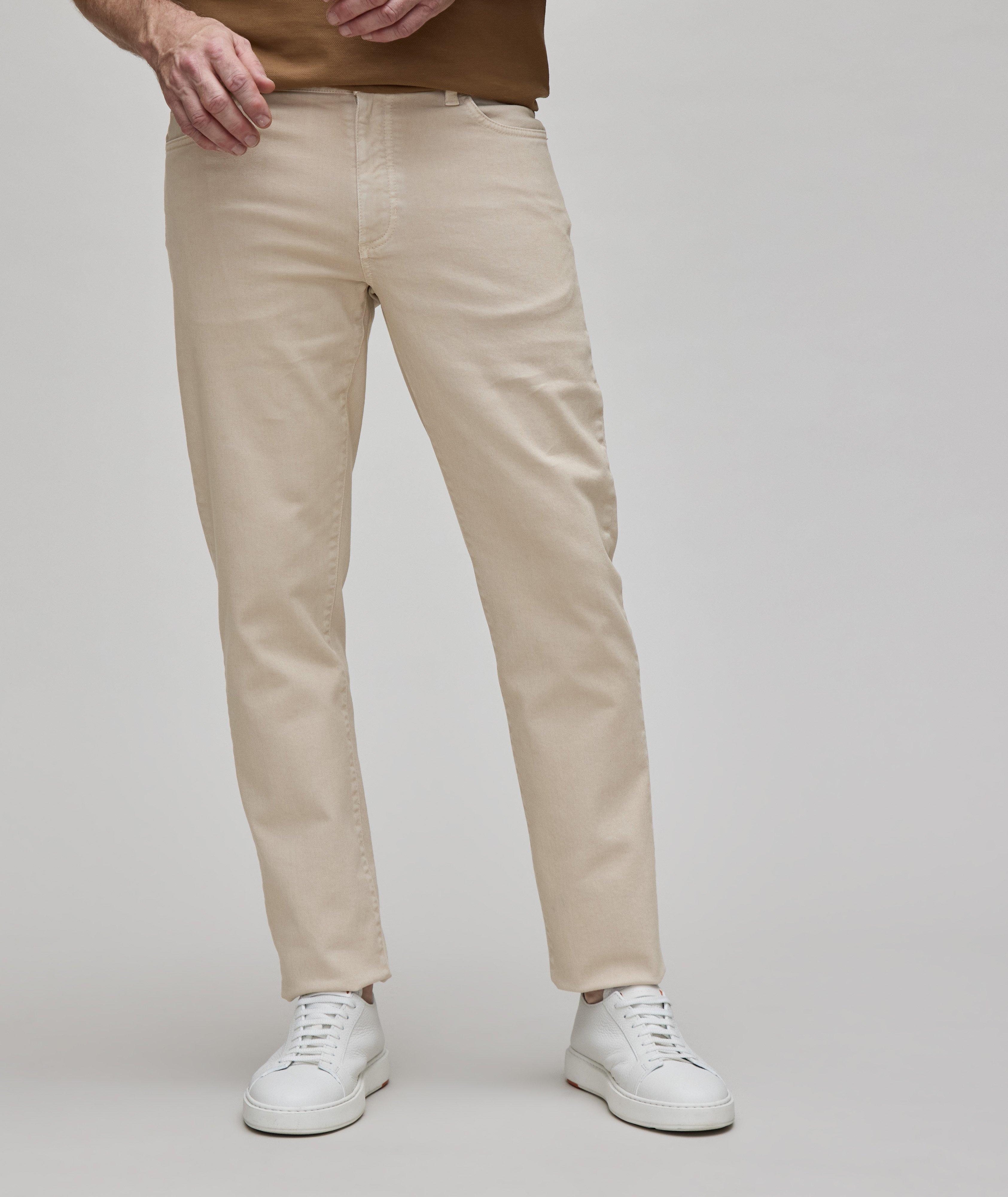 Pantalon en coton extensible de coupe amincie image 2