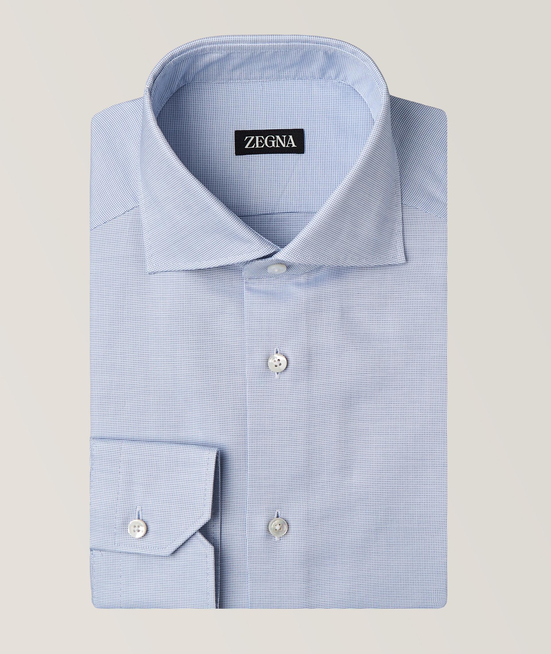 Micro-Check Pure Cotton Dress Shirt image 0