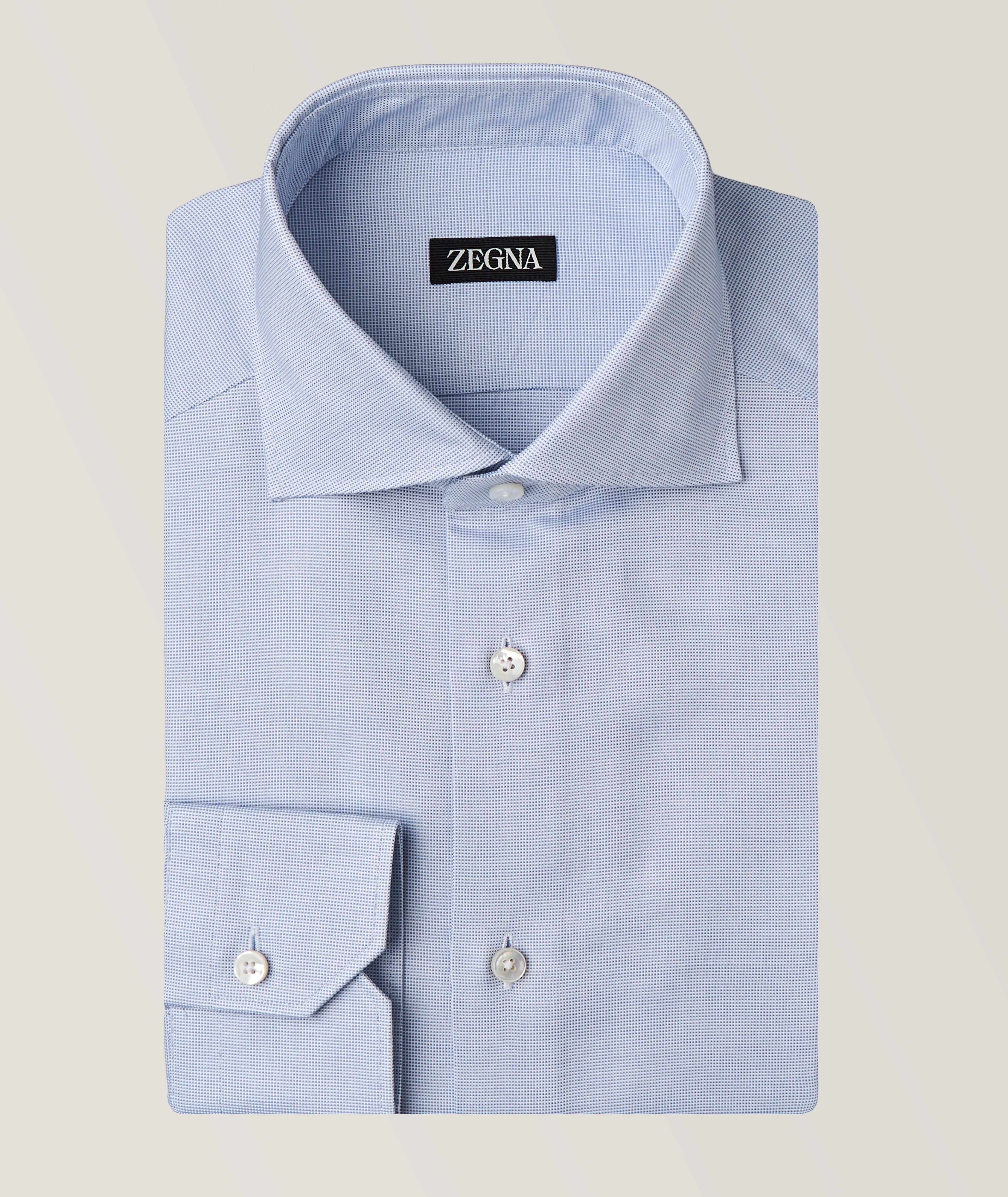 Micro-Check Pure Cotton Dress Shirt image 0