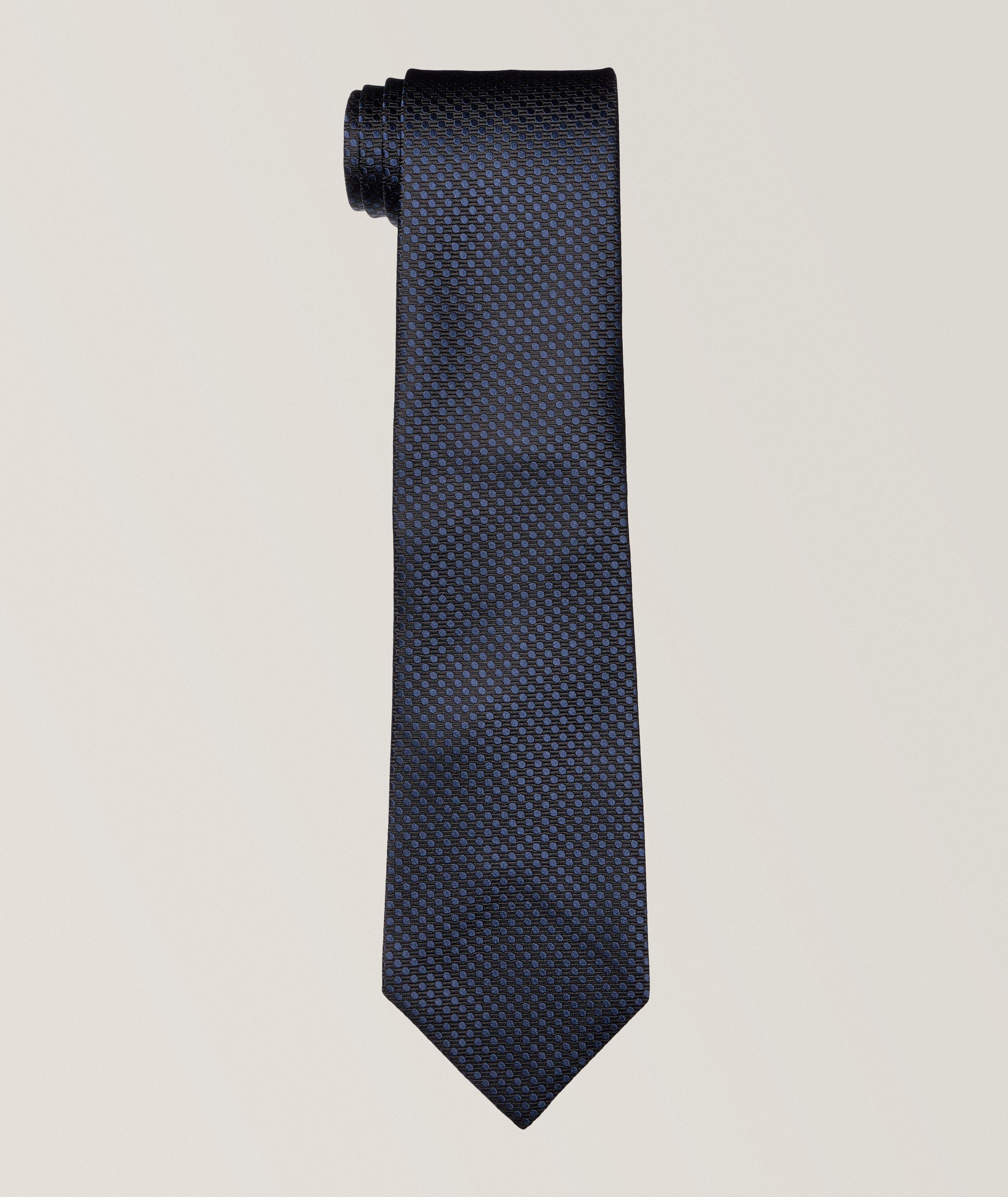 Cravate Tom Ford Soie Tricotée Bleue - 100% Soie - Slim - Fabriquée En France (Excellent état)