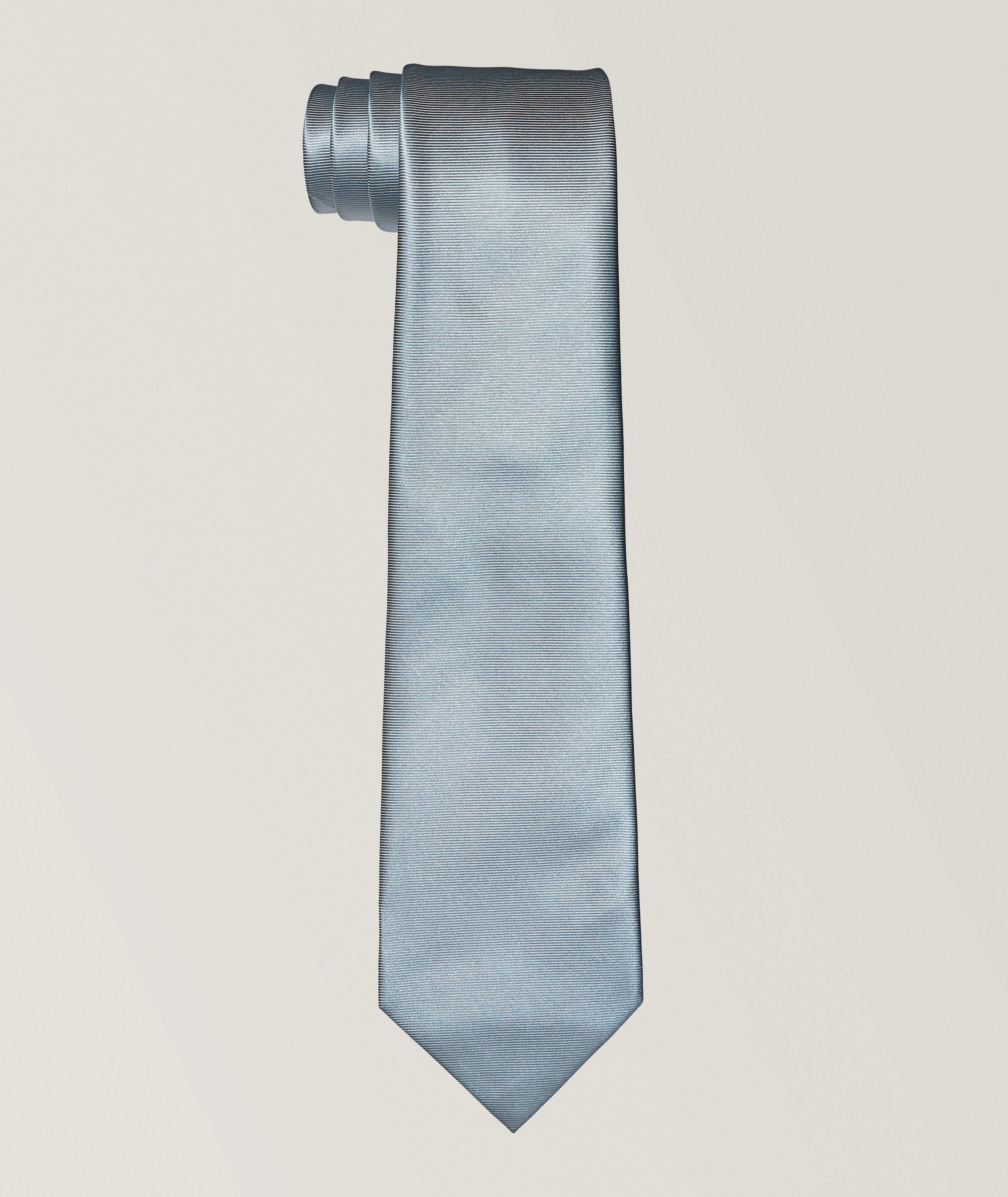 Pinstripe Twill Silk Tie 