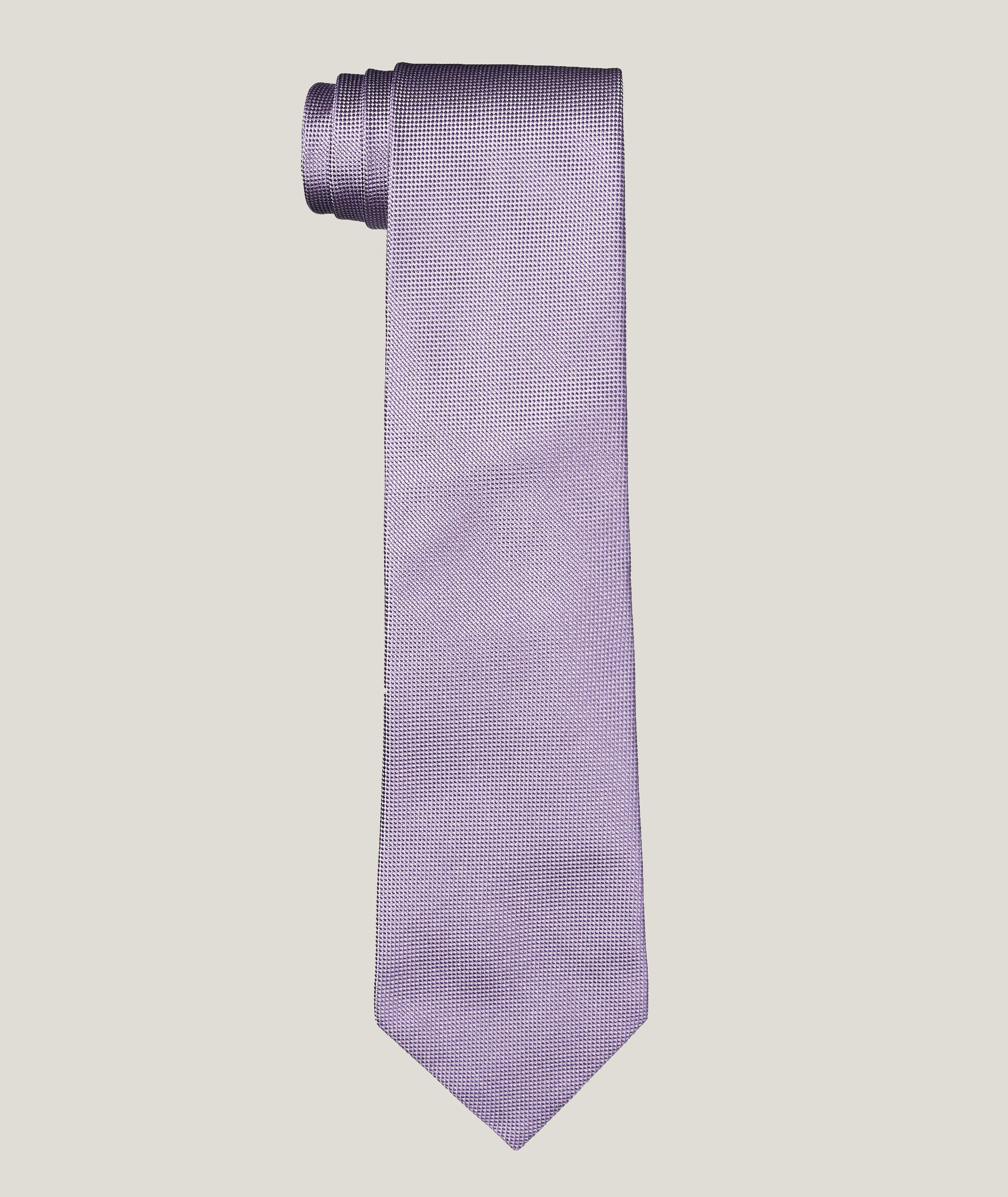 Micro-Weave Silk Tie  image 0