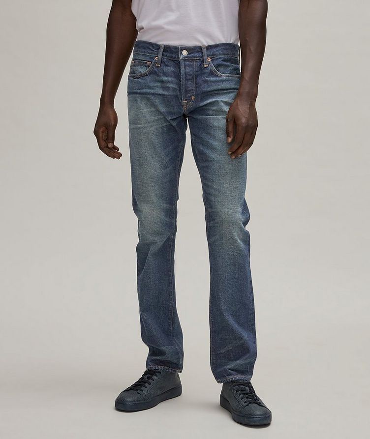 Slim-Fit Selvedge Cotton Jeans image 2
