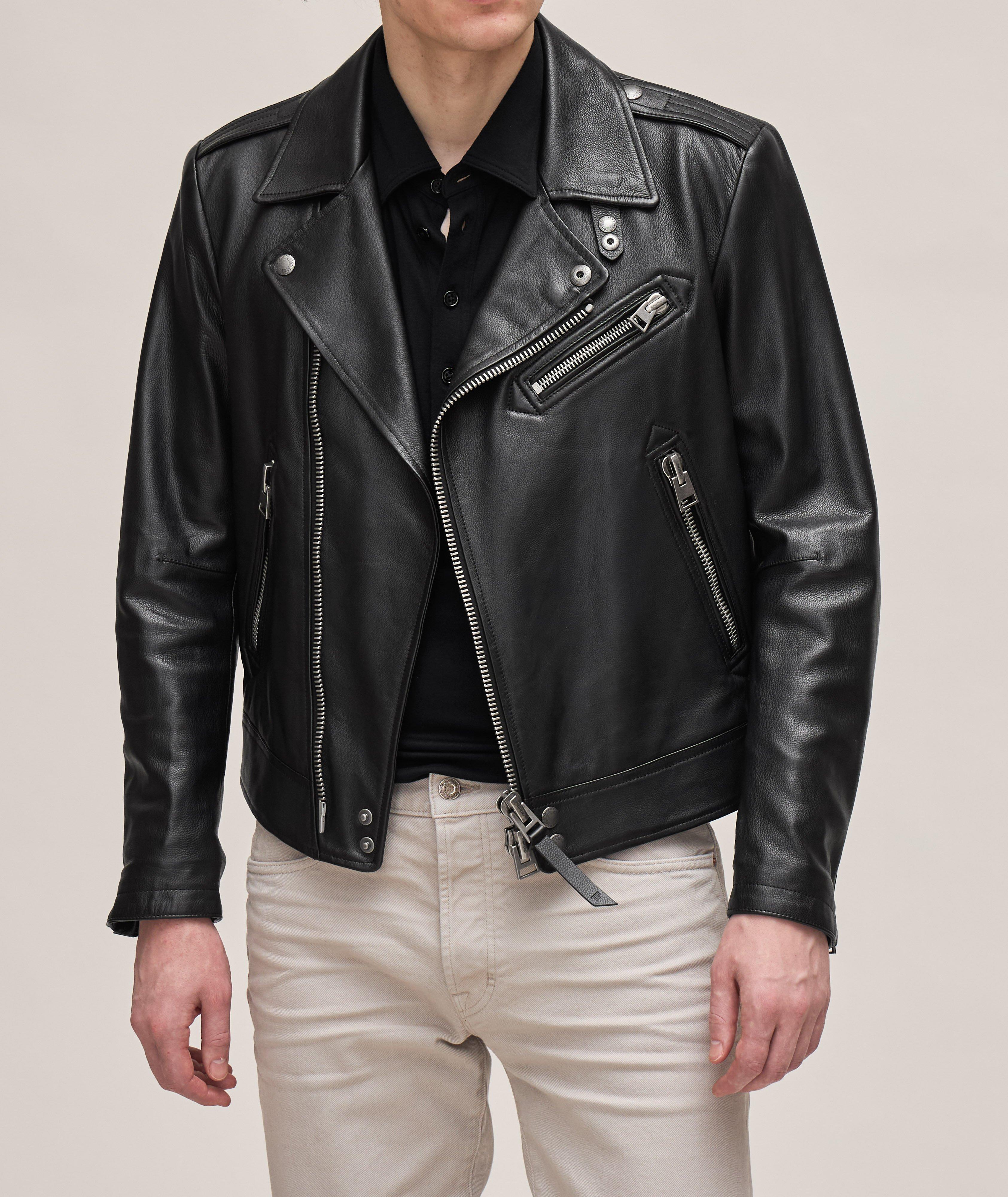 Icon leather riding jacket hotsell