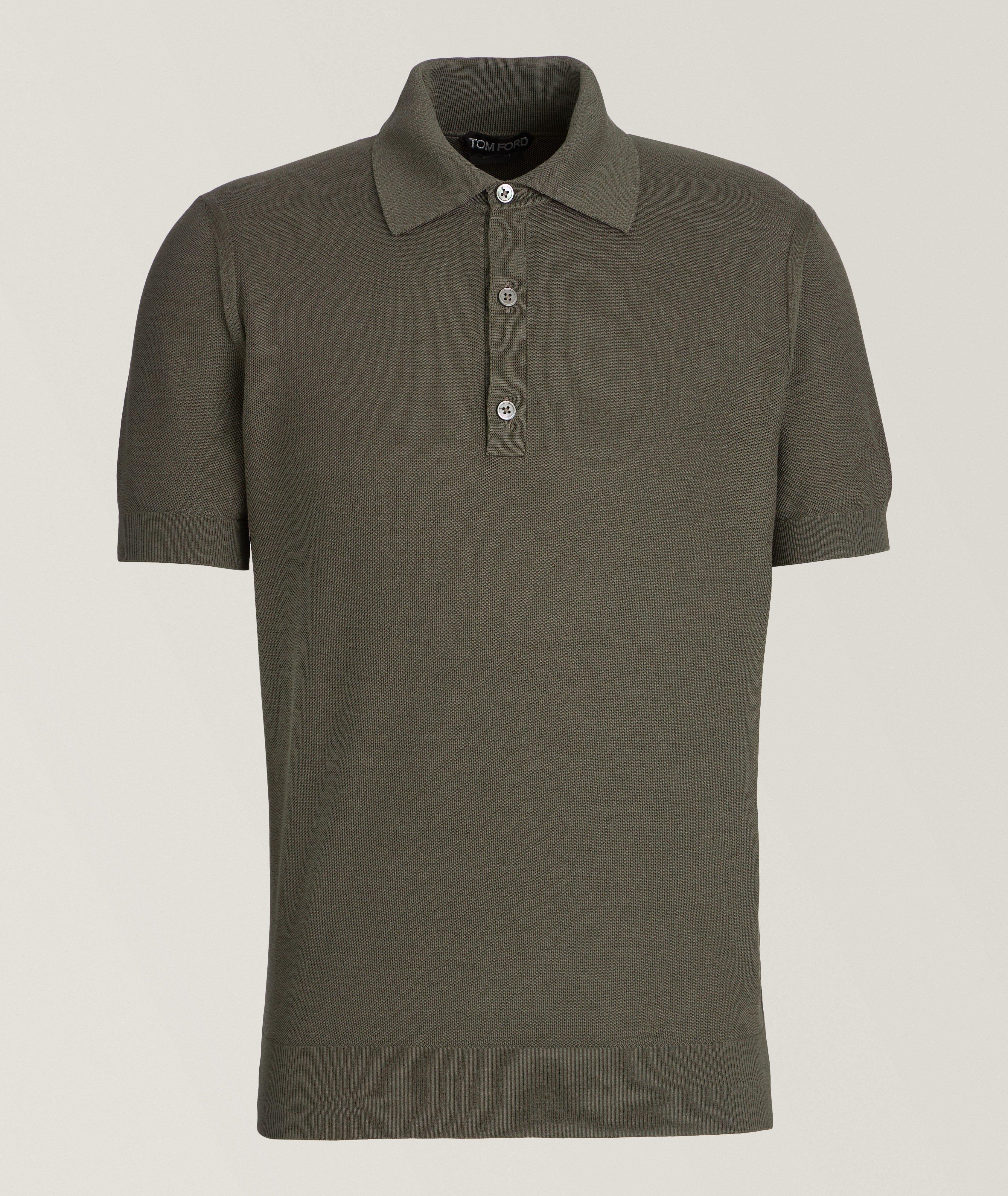 Silk-Cotton Honeycomb Polo image 0