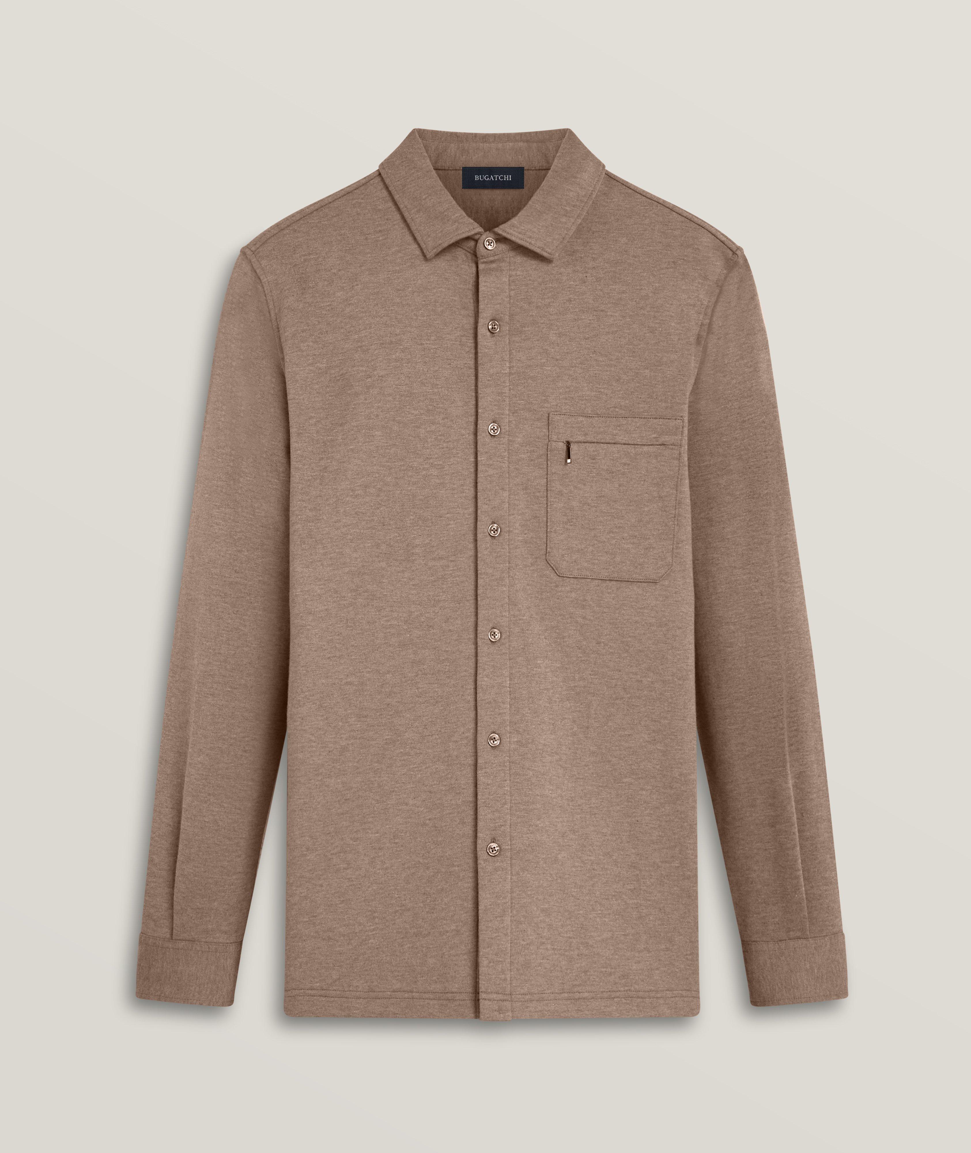 Knit Cotton-Blend Overshirt image 0