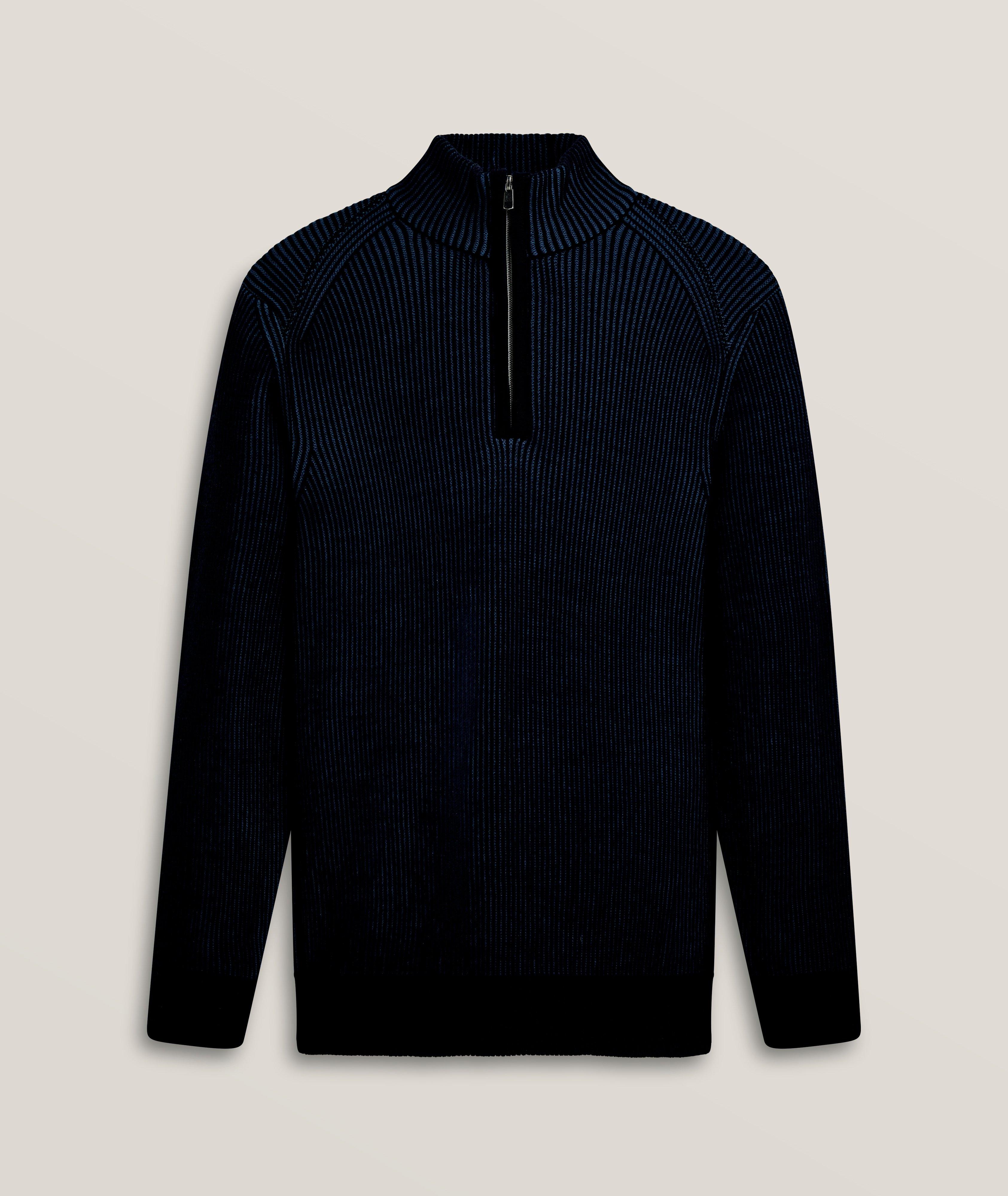 Merino Wool Quarter-Zip Sweater