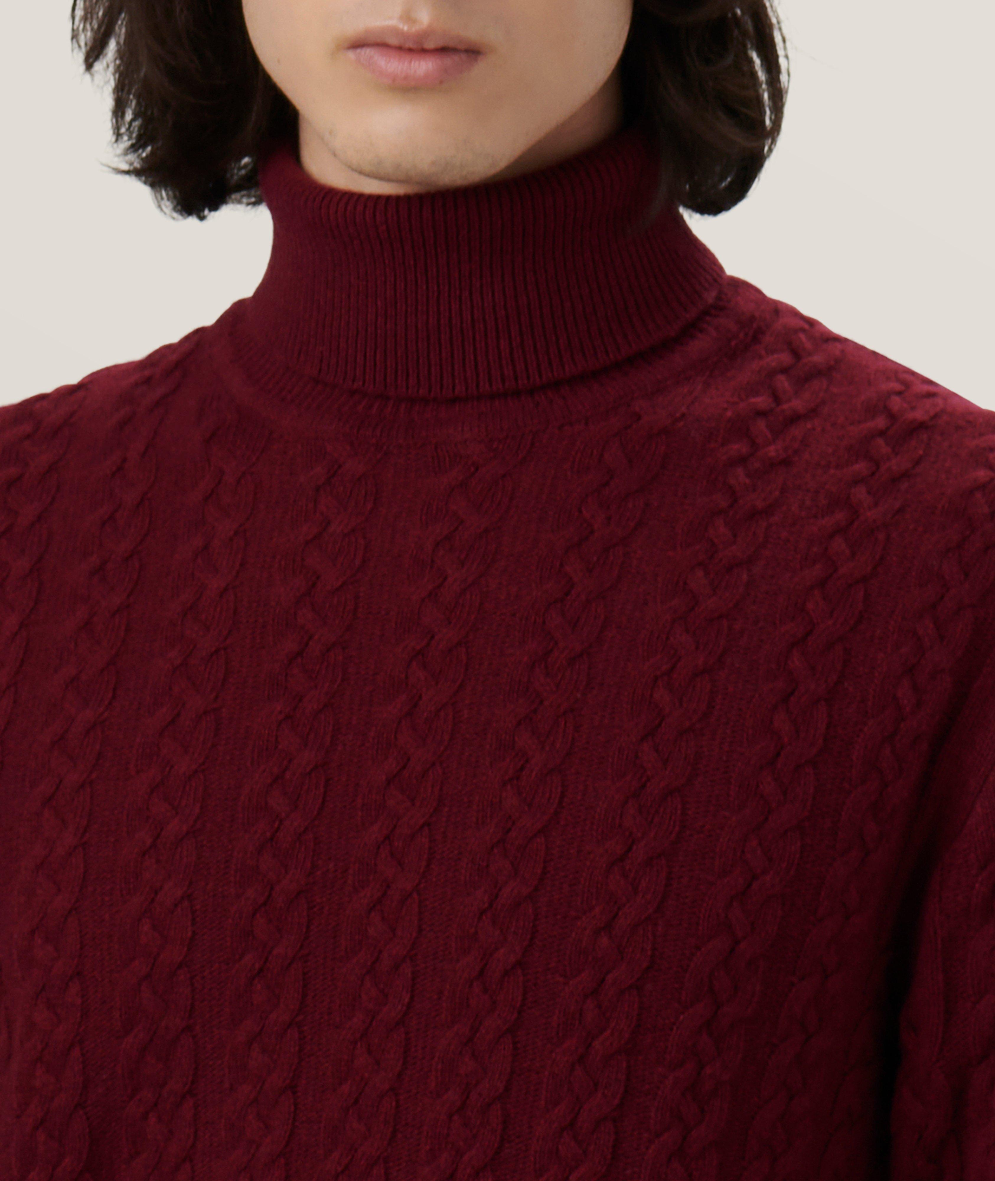 Cable Stitch Merino Wool-Blend Turtleneck  image 1