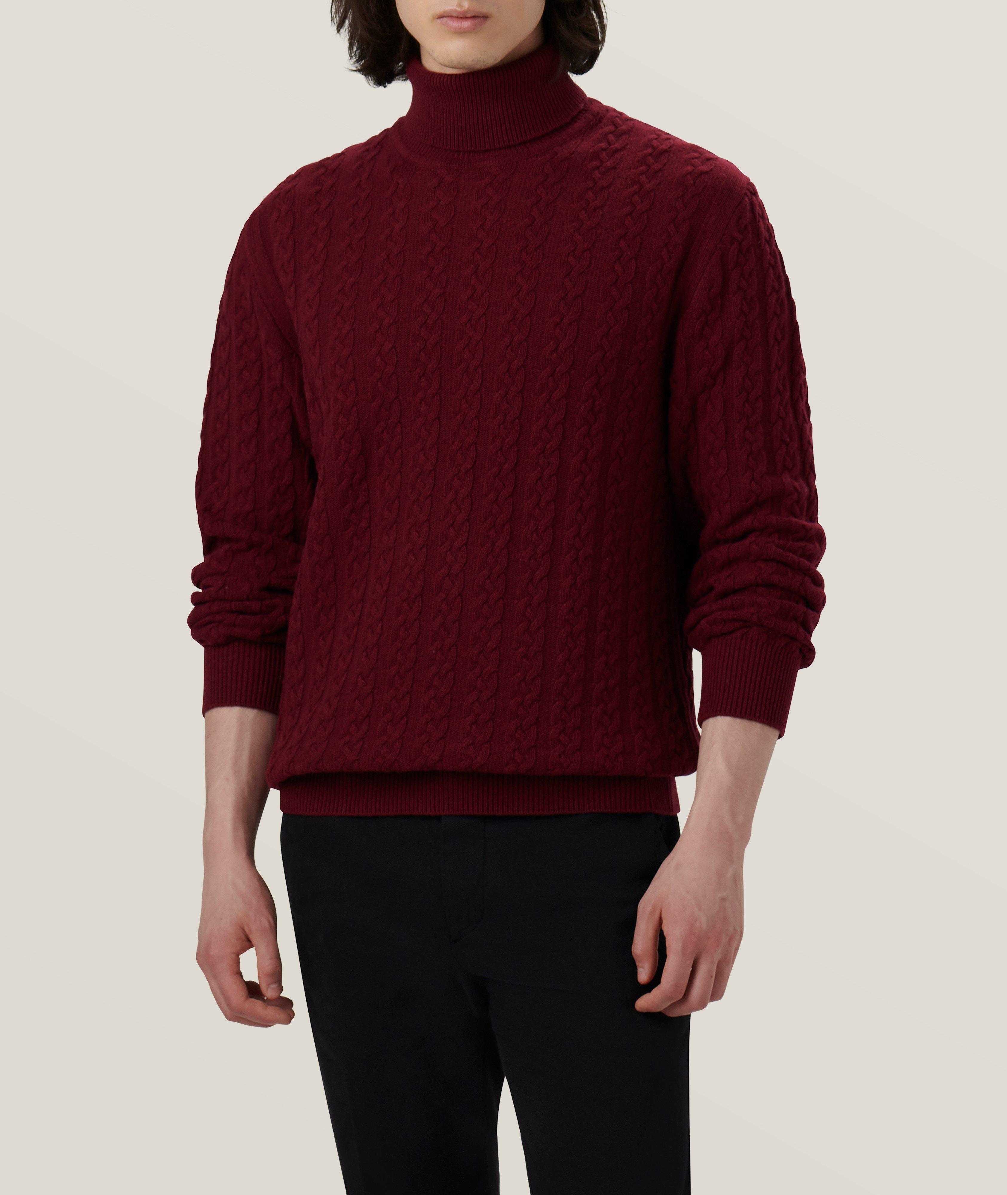 Cable Stitch Merino Wool-Blend Turtleneck  image 2