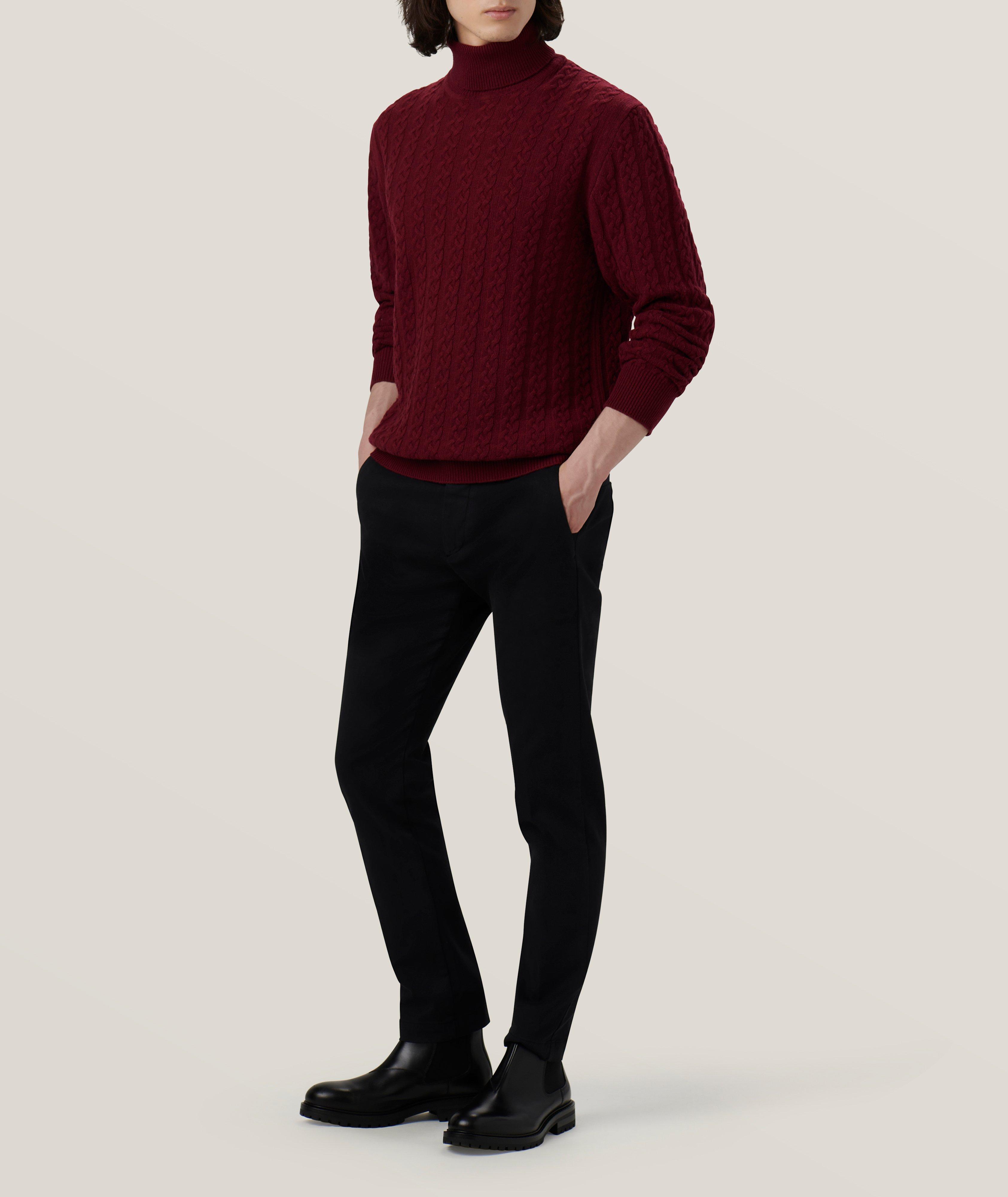 Cable Stitch Merino Wool-Blend Turtleneck  image 5