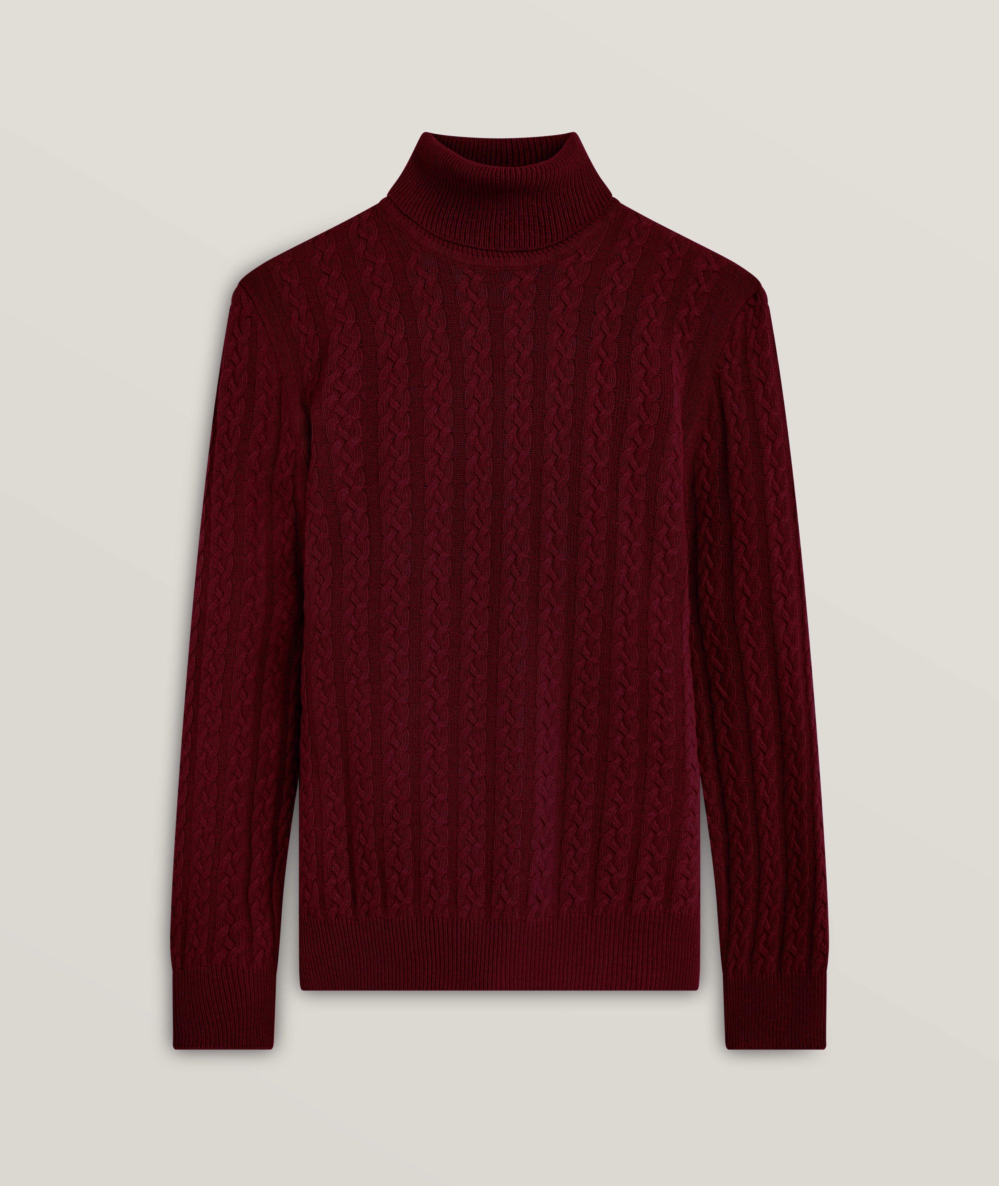 Cable Stitch Merino Wool-Blend Turtleneck  image 0