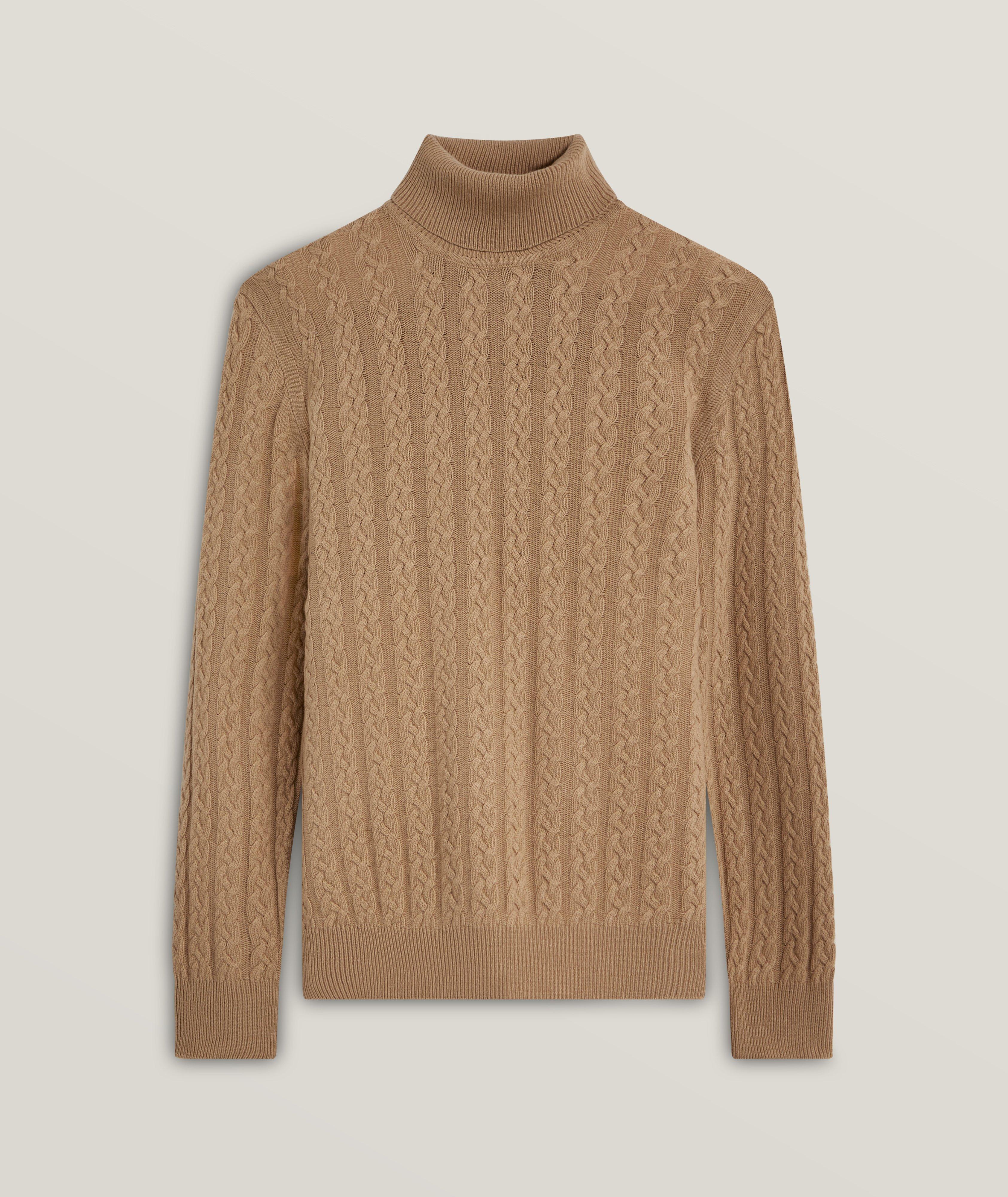 Cable Stitch Merino Wool-Blend Turtleneck  image 0