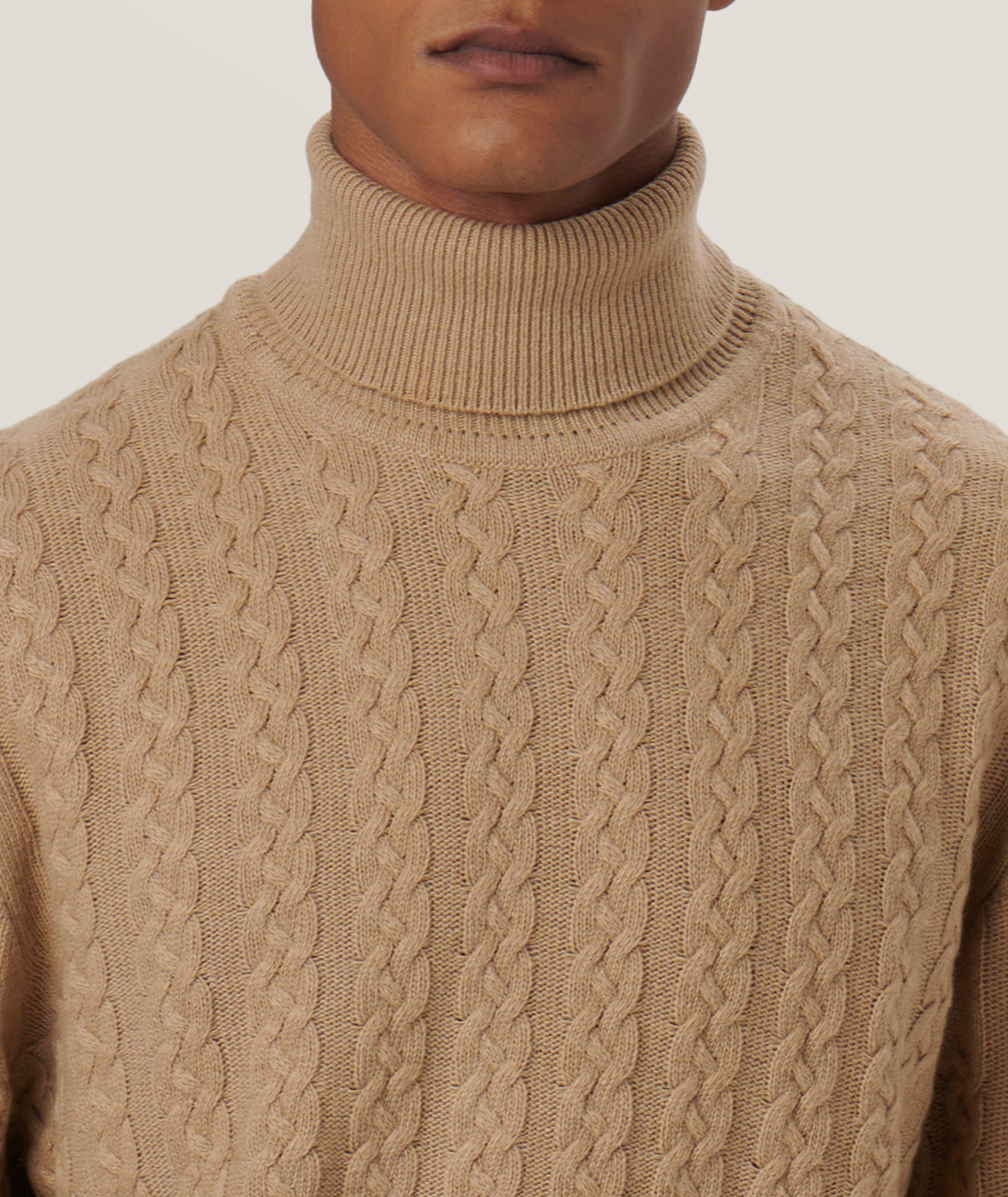 Cable Stitch Merino Wool-Blend Turtleneck  image 1