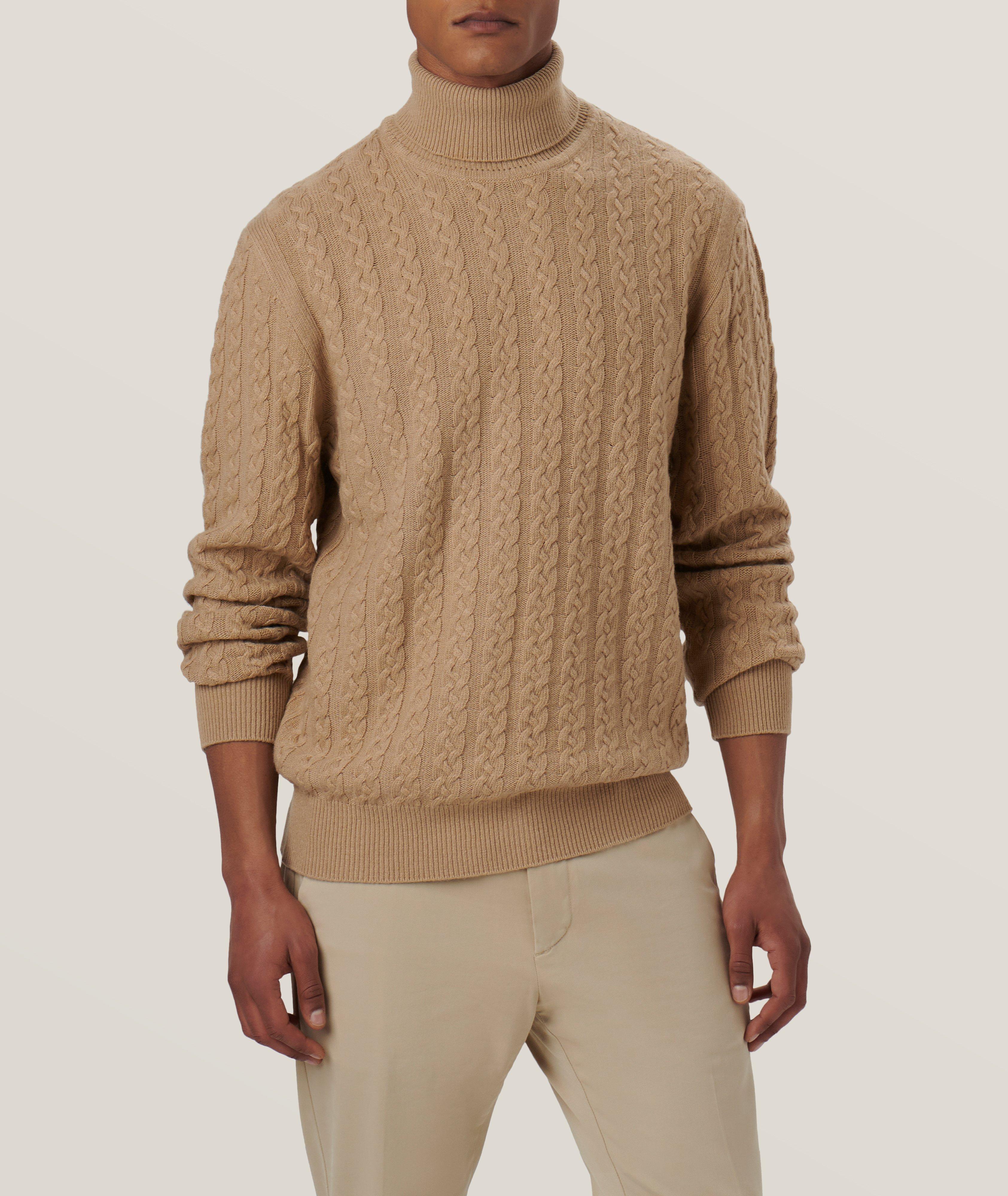 Cable Stitch Merino Wool-Blend Turtleneck  image 2